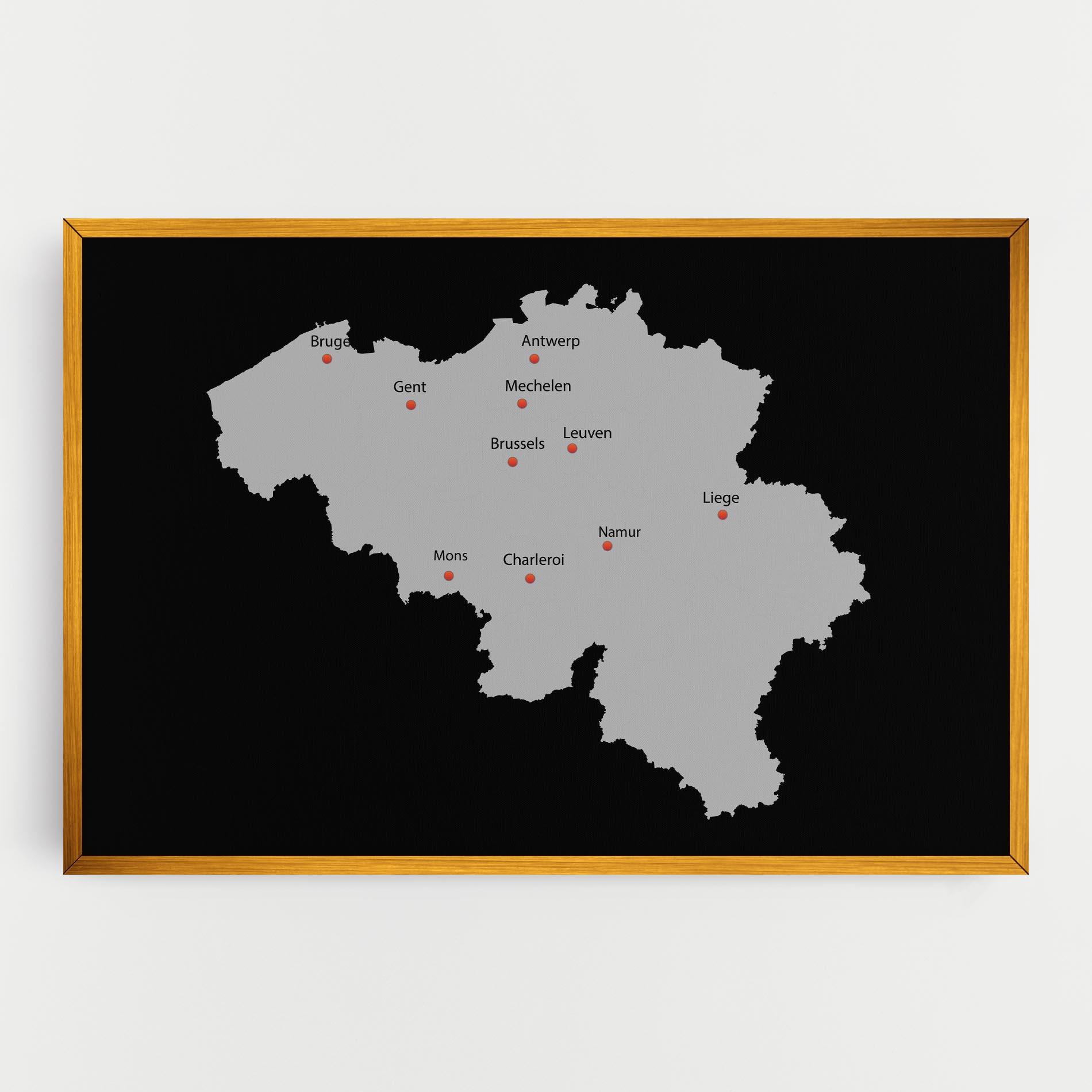 Leinwandbild Belgium Map mockup 0