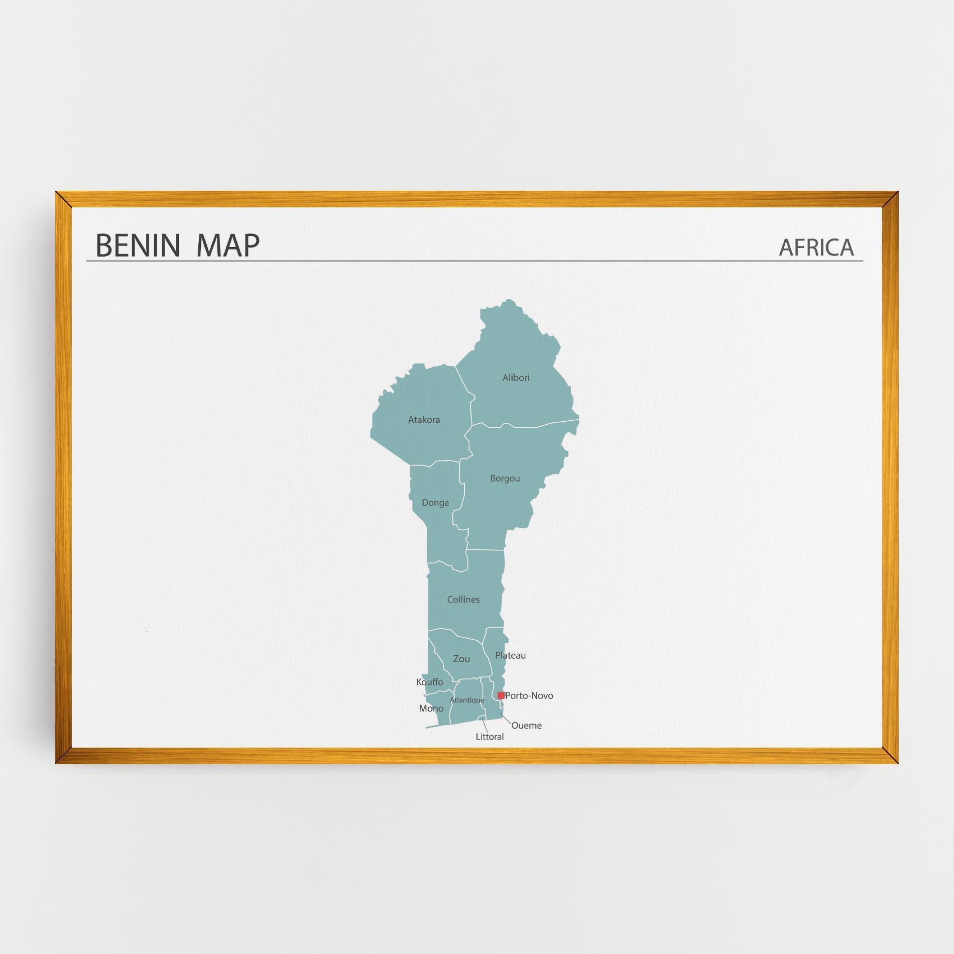 Leinwandbild Benin Map mockup 0
