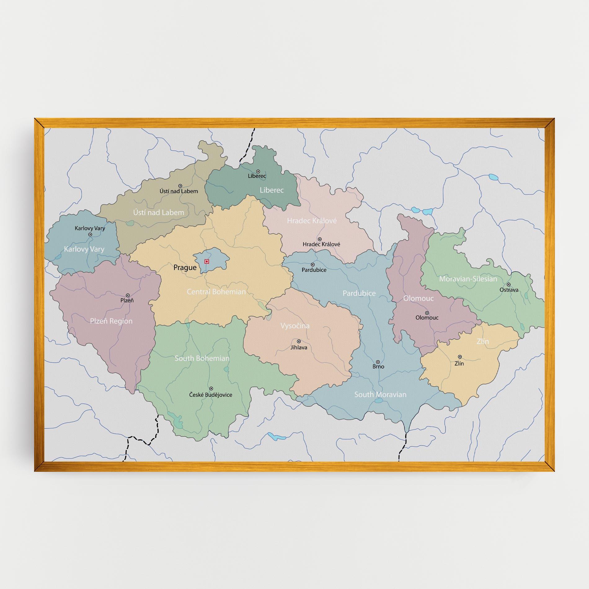 Leinwandbild Czech Republic Map mockup 0