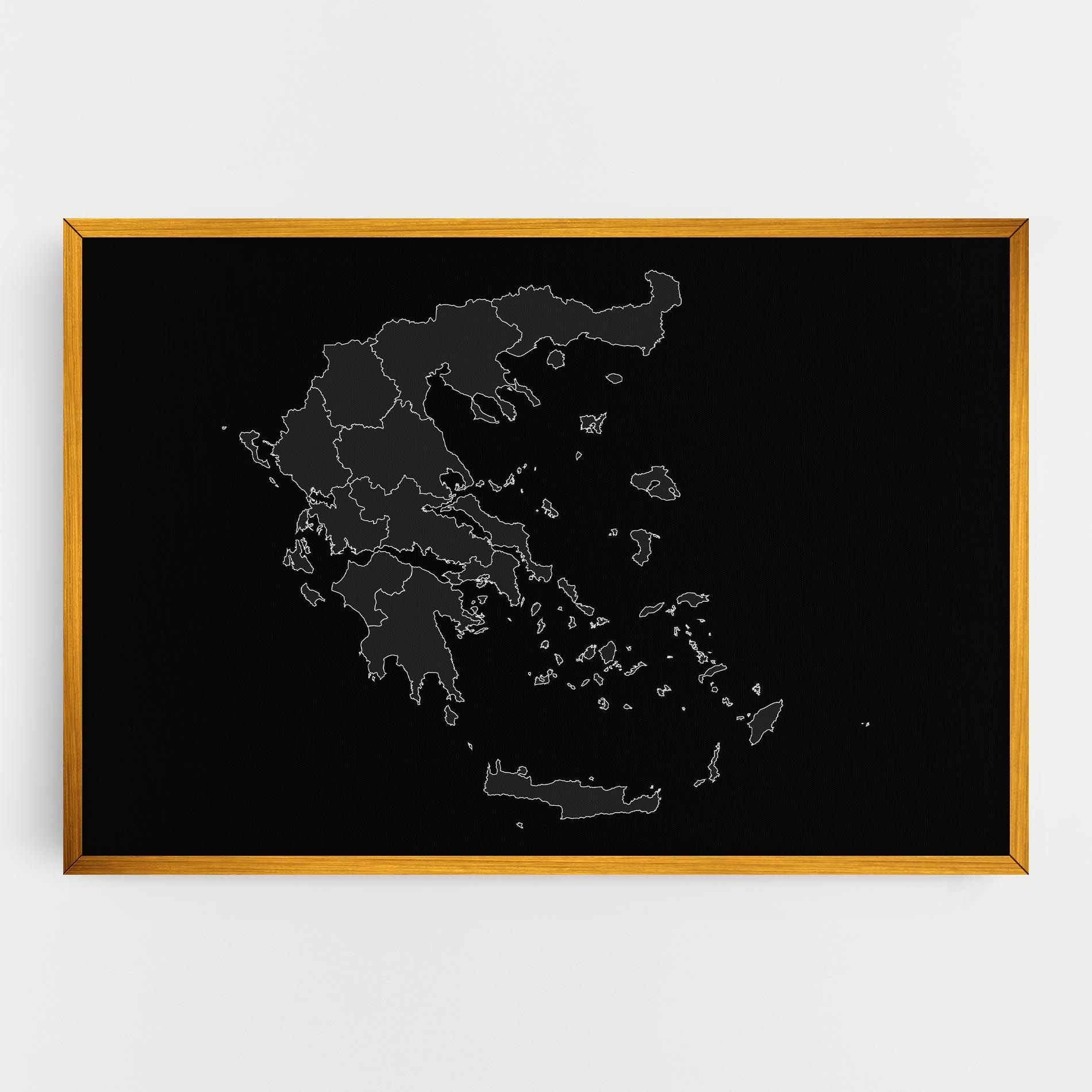 Greece Grey Map mockup 0