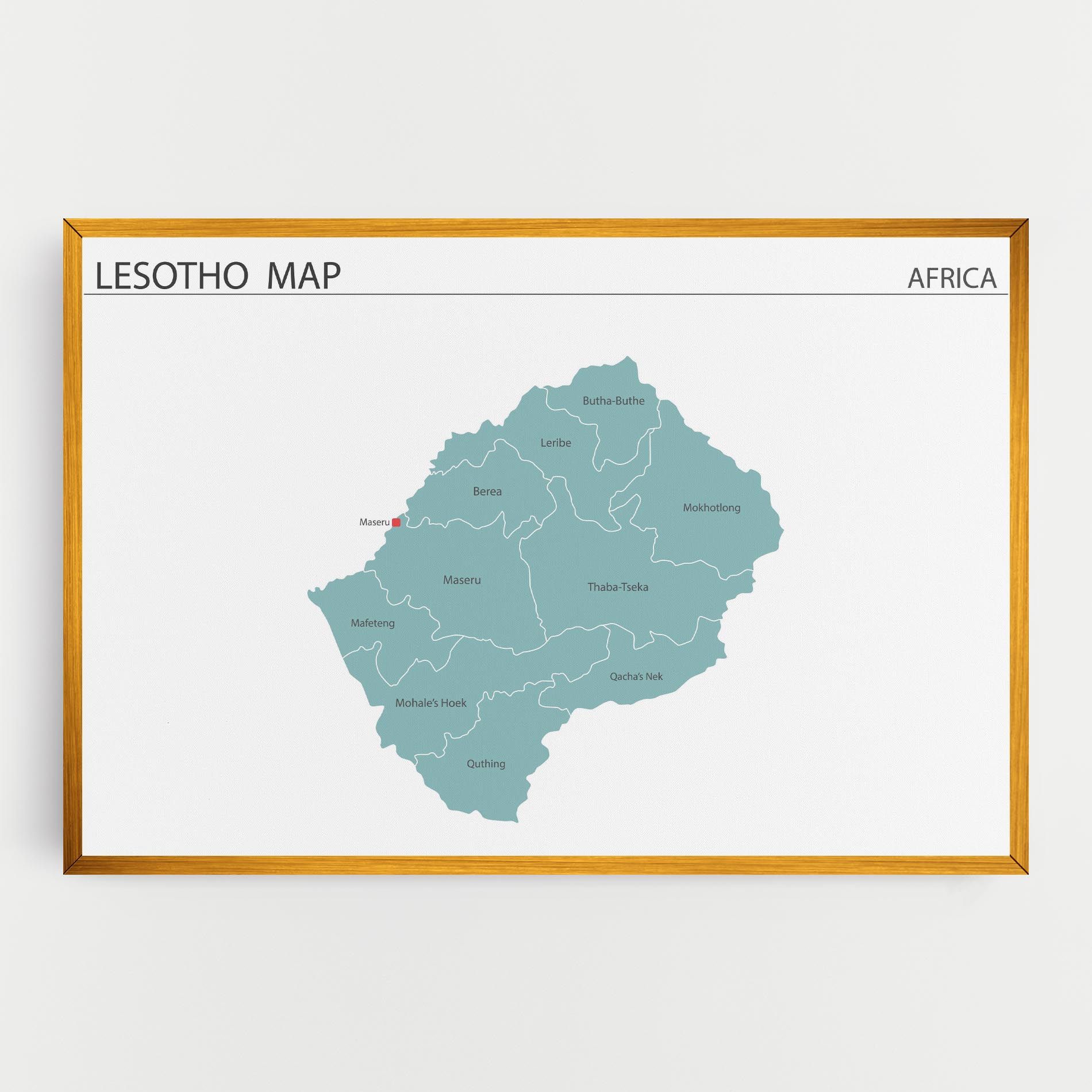 Lesotho Map mockup 0