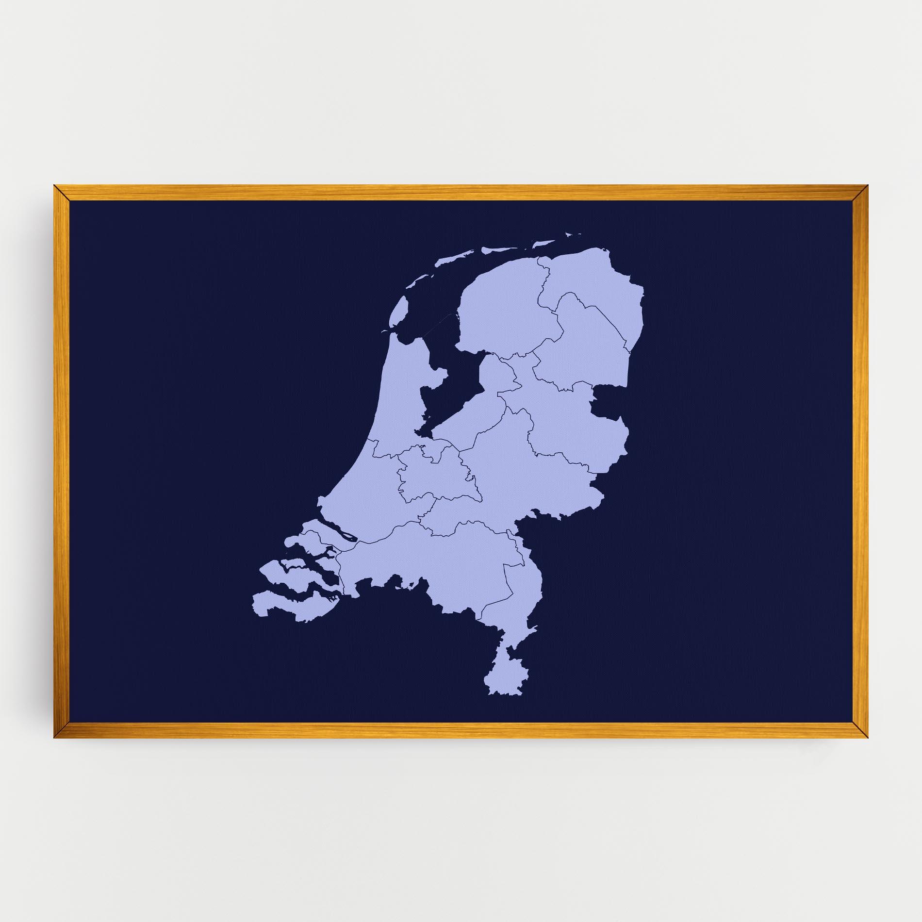 Leinwandbild Netherlands Map mockup 0