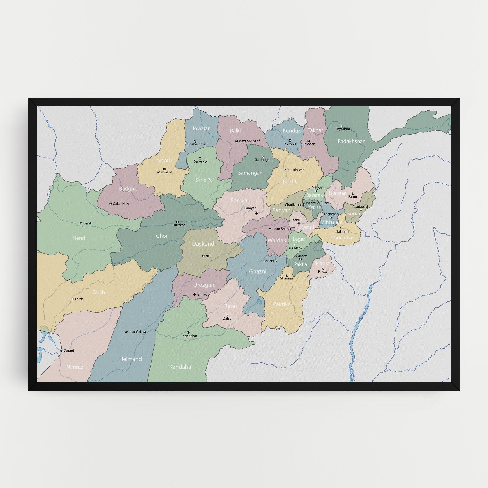 Leinwandbild Afghanistan Map mockup 0