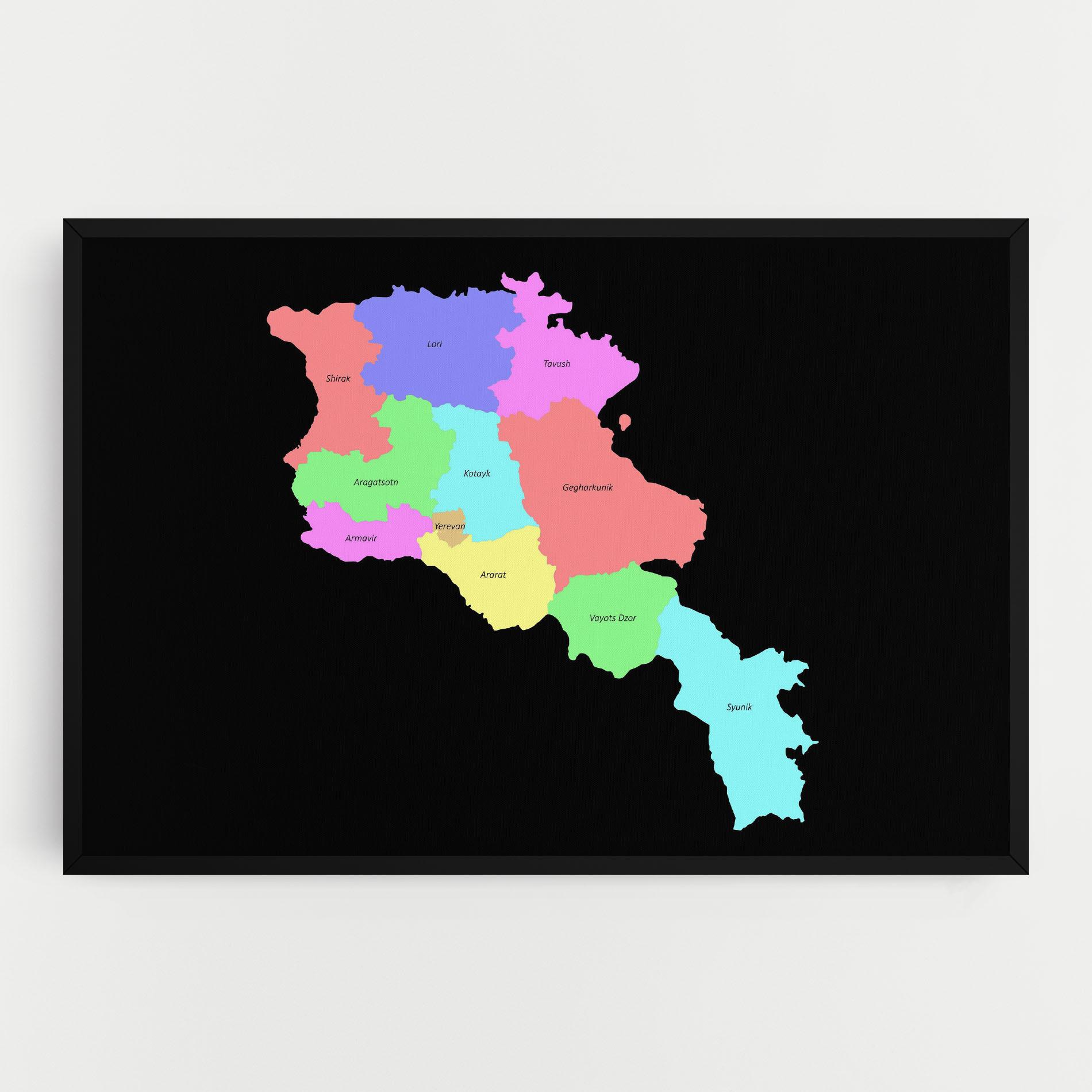 Leinwandbild Armenia Map mockup 0