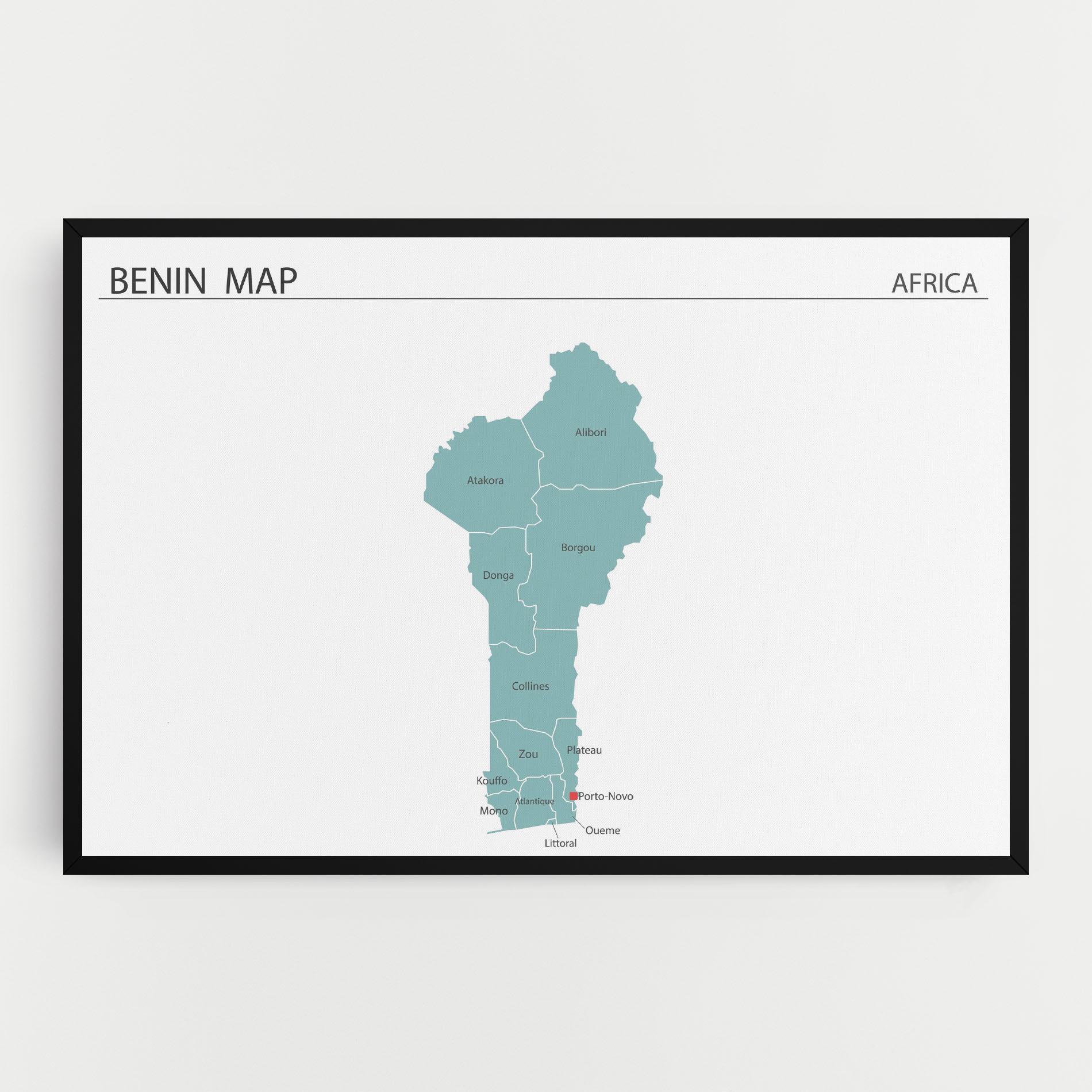 Leinwandbild Benin Map mockup 0