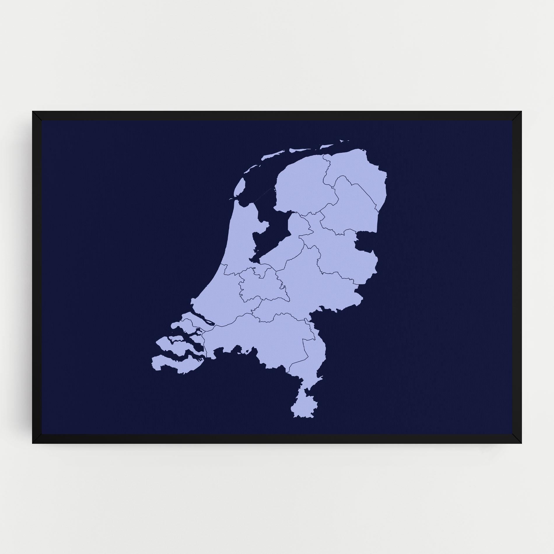Leinwandbild Netherlands Map mockup 0