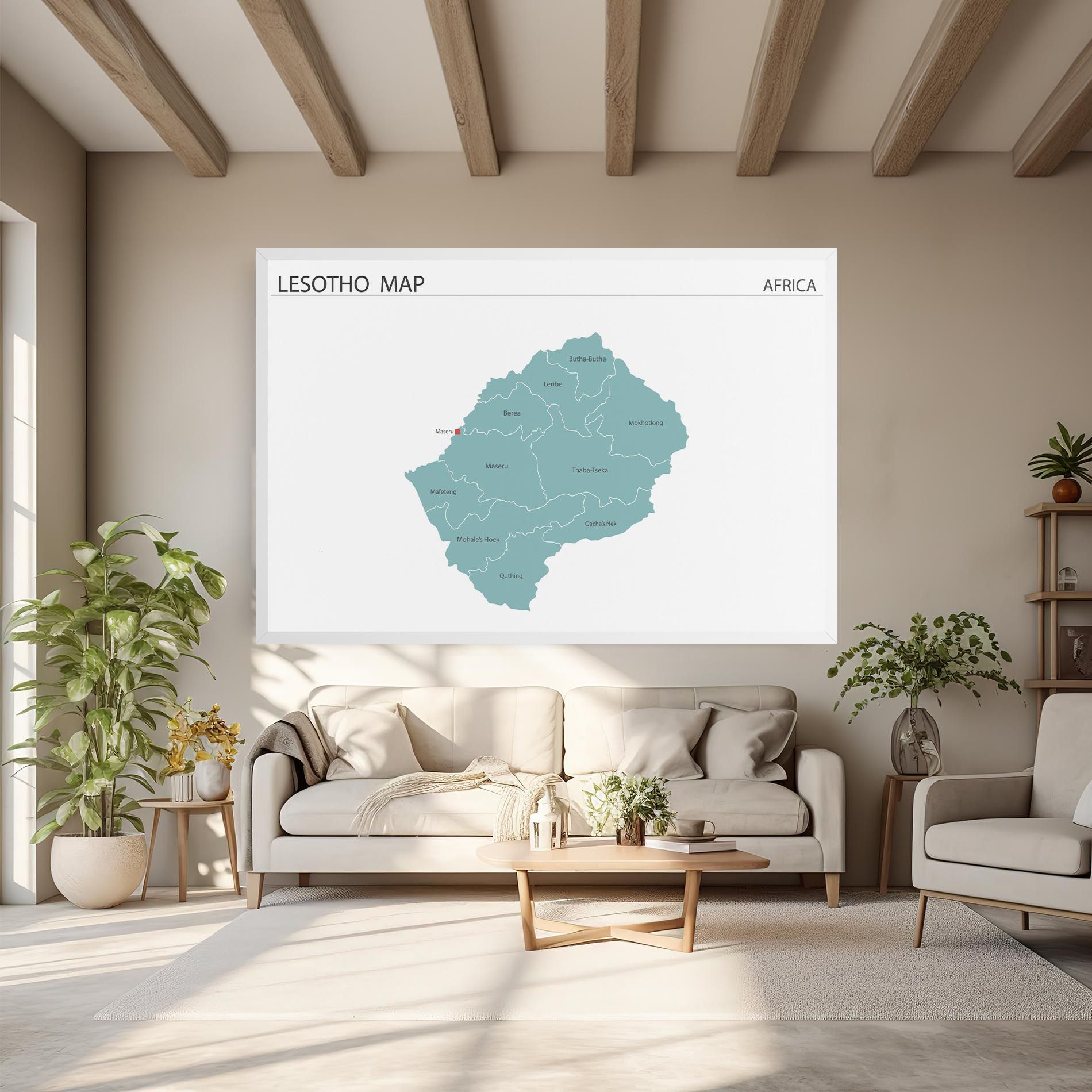 Lesotho Map mockup 6