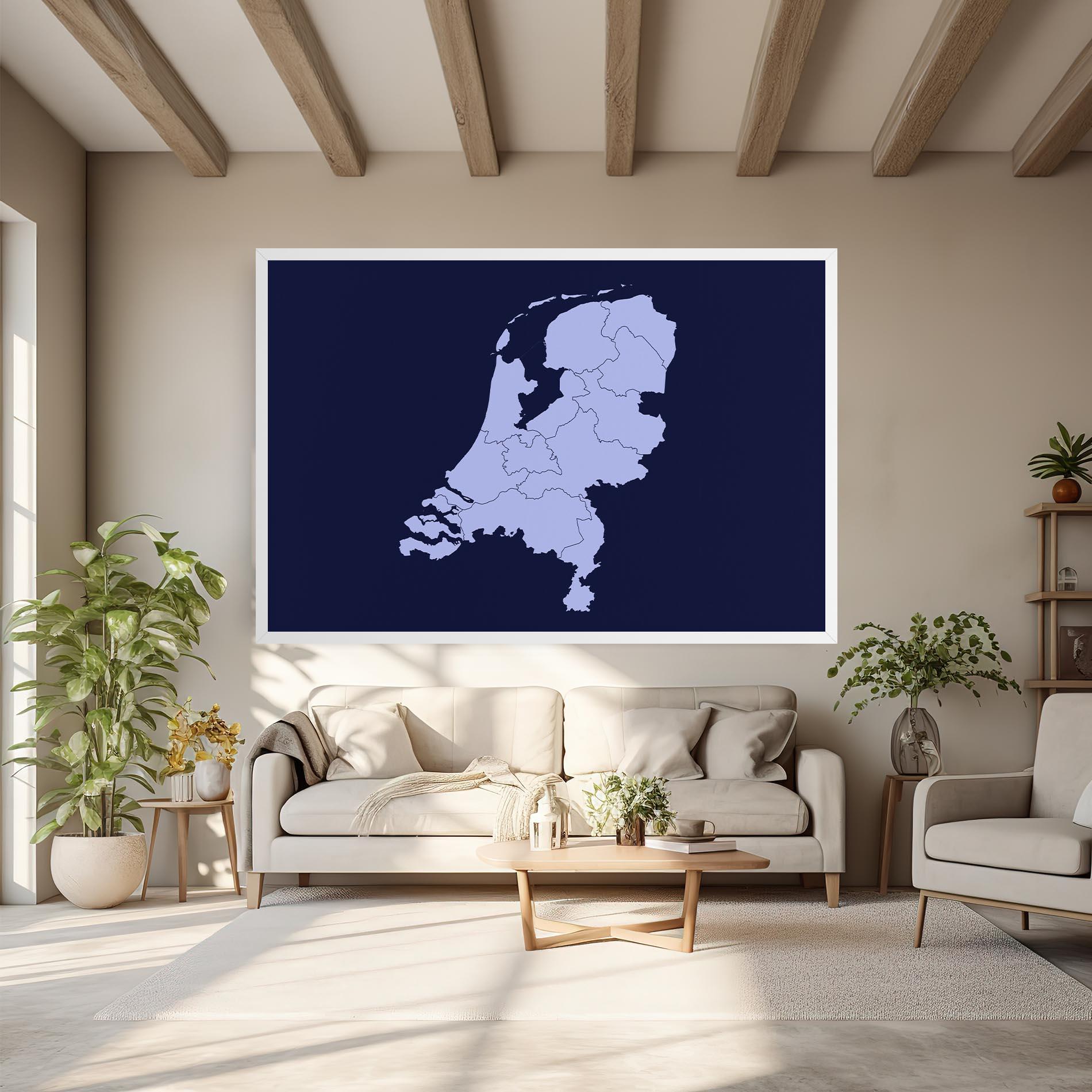 Leinwandbild Netherlands Map mockup 6