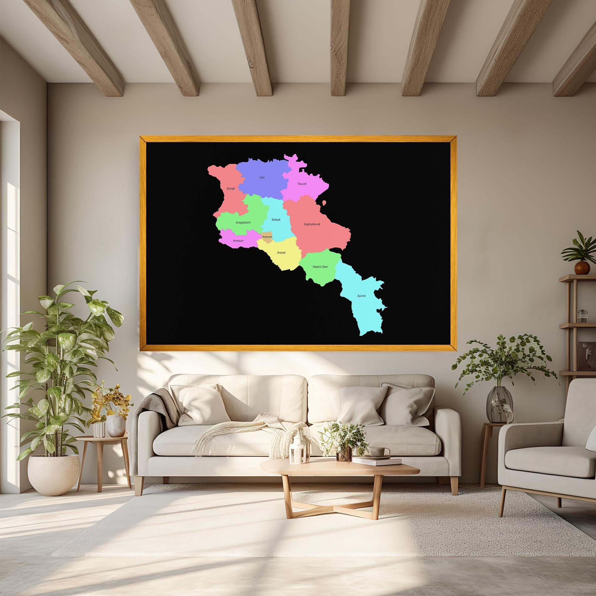 Leinwandbild Armenia Map mockup 6