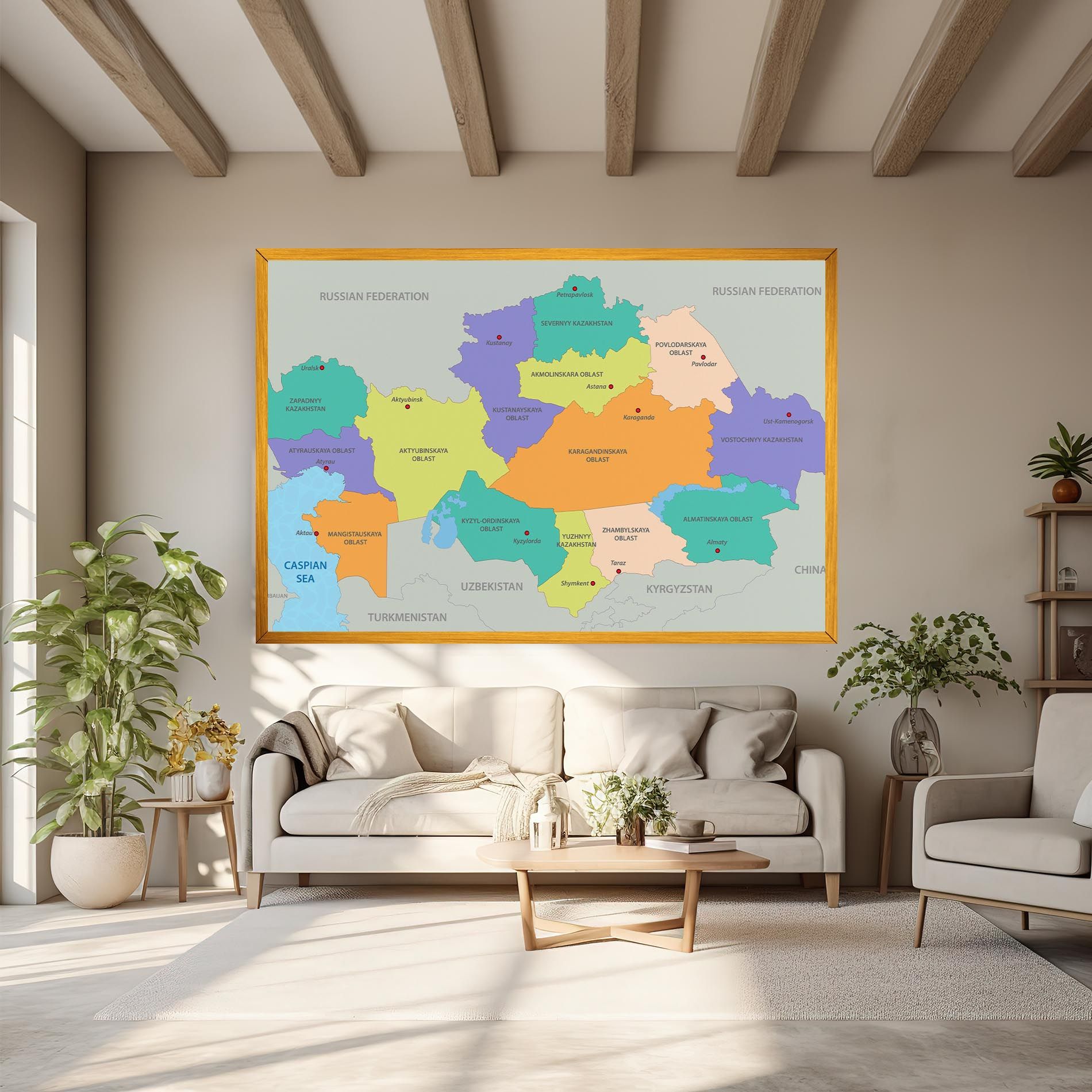 Kazakhstan Color Map mockup 6