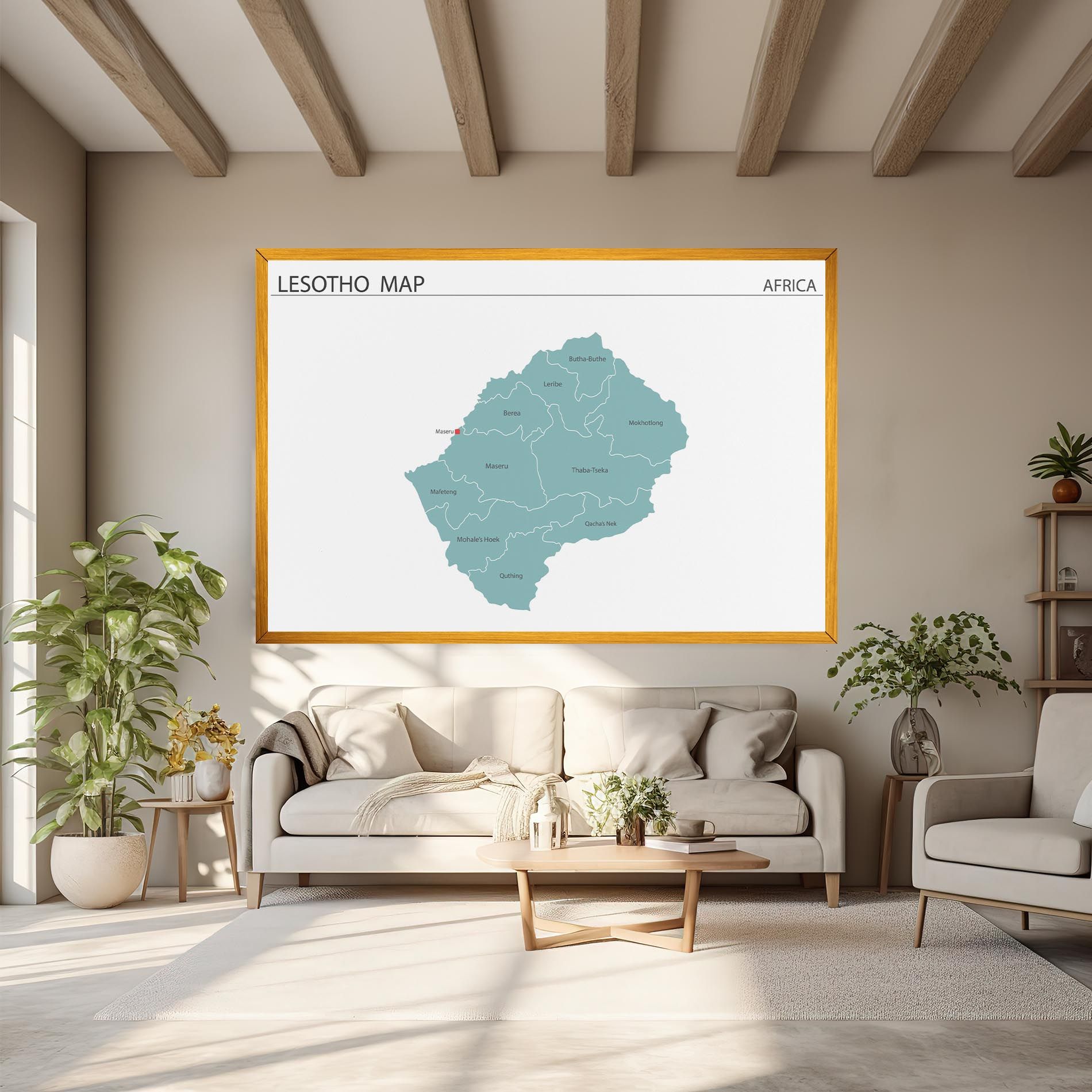 Lesotho Map mockup 6