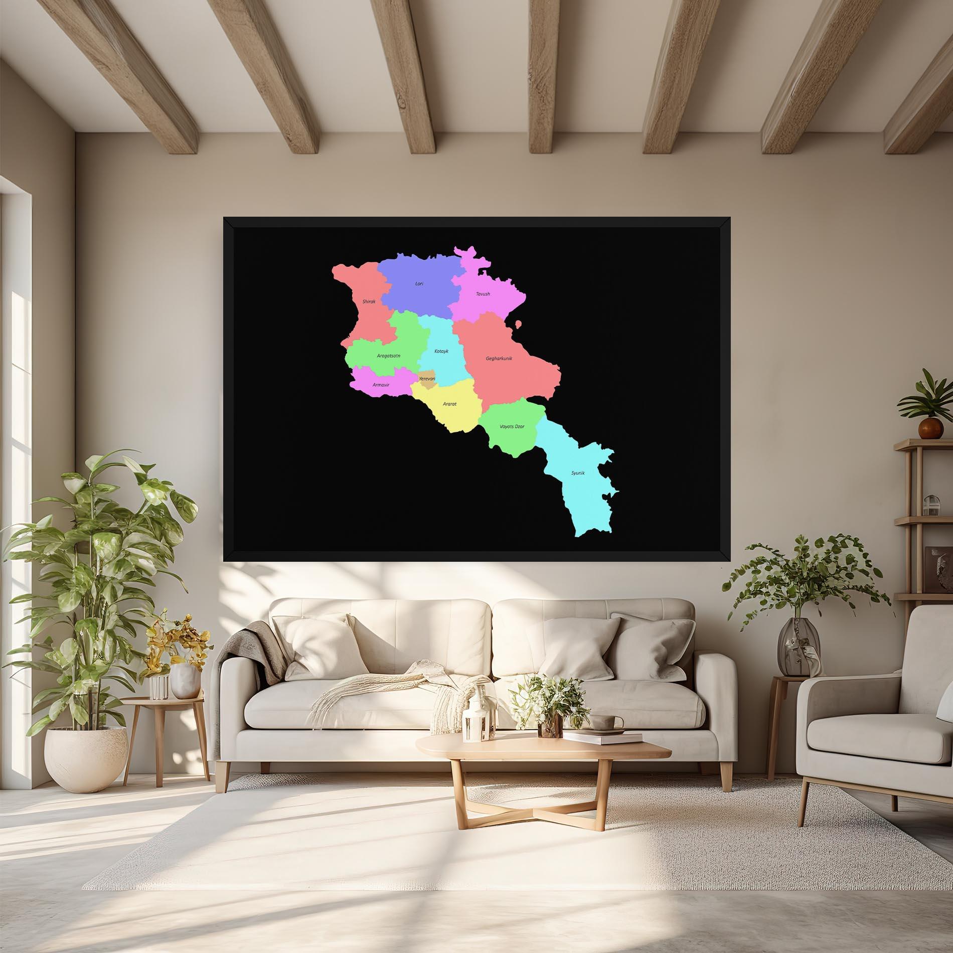 Leinwandbild Armenia Map mockup 6