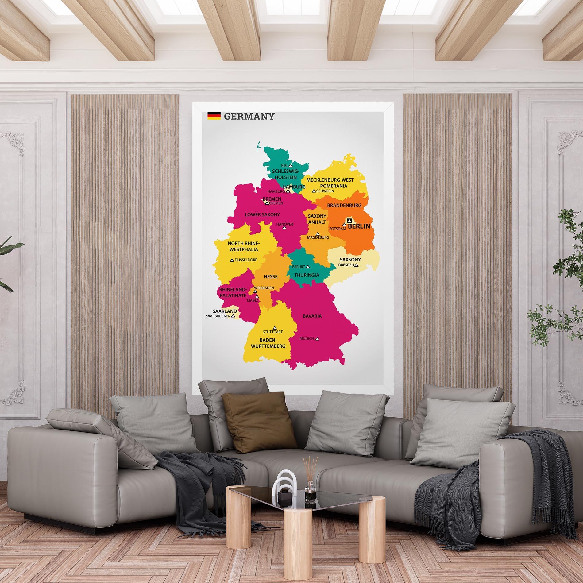 Leinwandbild Germany Color Map mockup 6