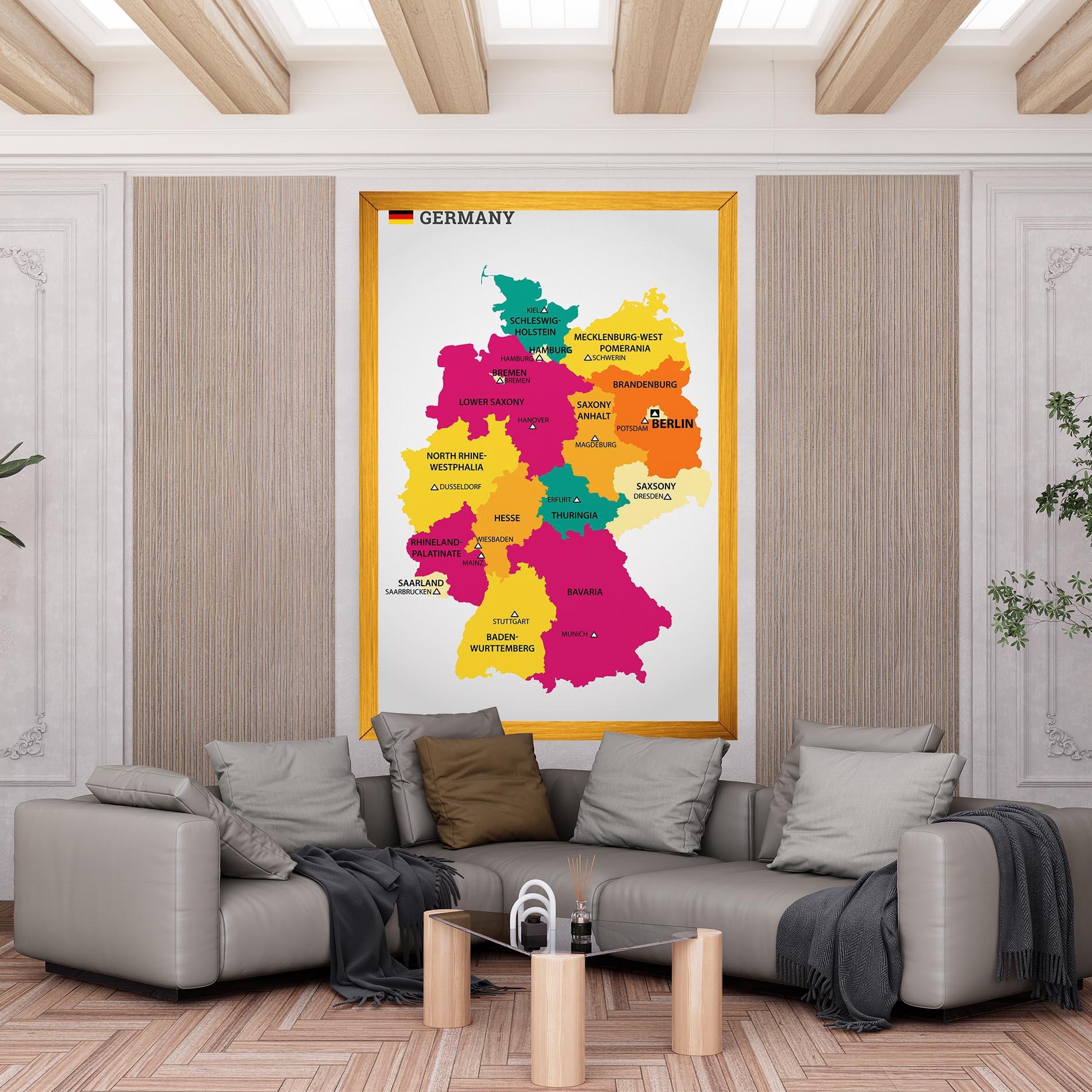 Leinwandbild Germany Color Map mockup 6