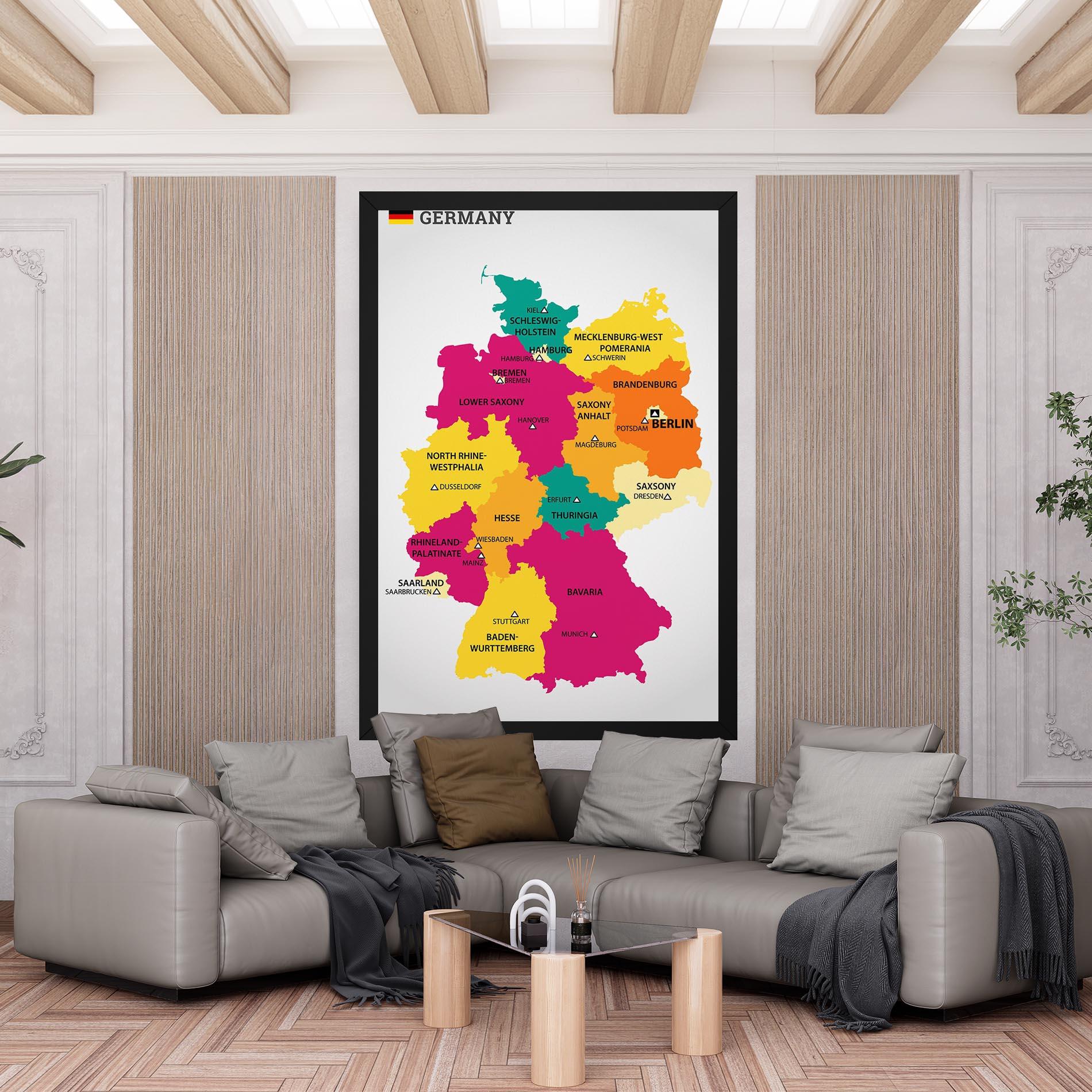 Leinwandbild Germany Color Map mockup 6