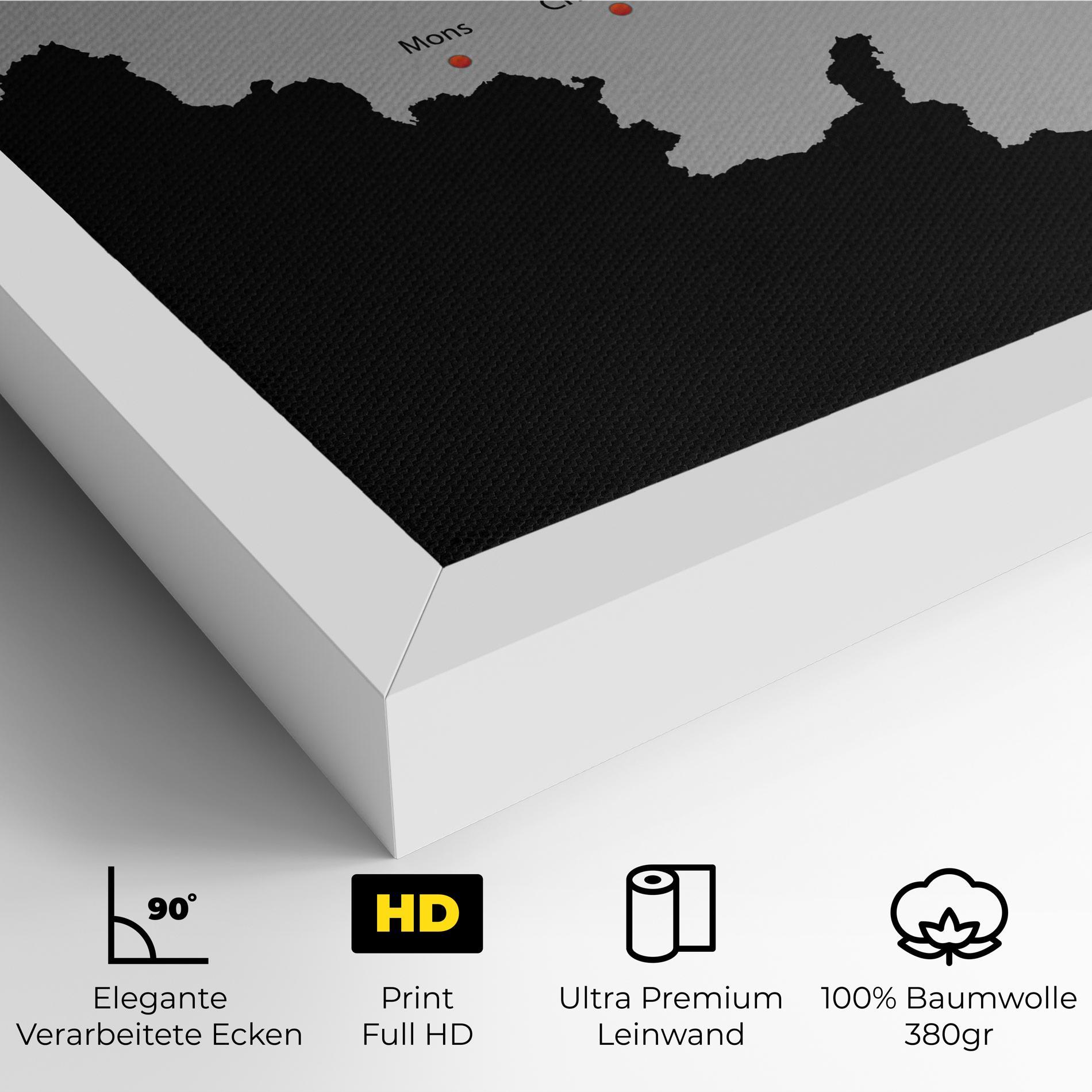 Leinwandbild Belgium Map mockup 4