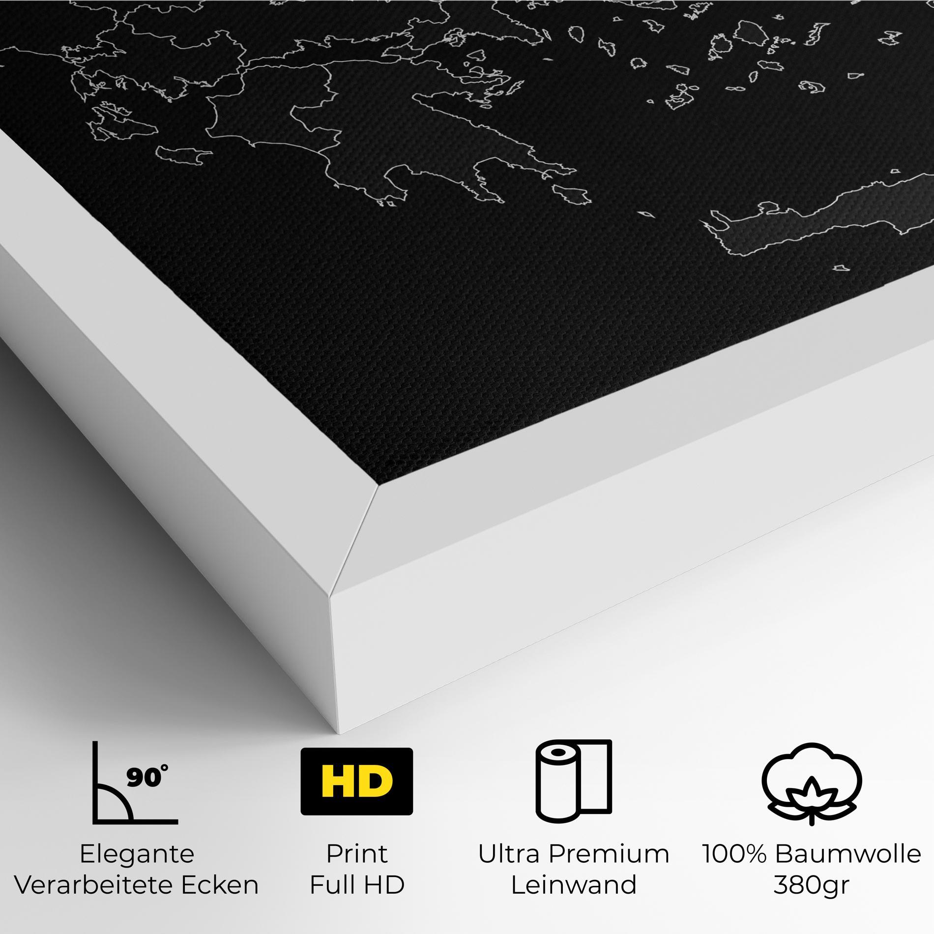 Leinwandbild Greece Grey Map mockup 4