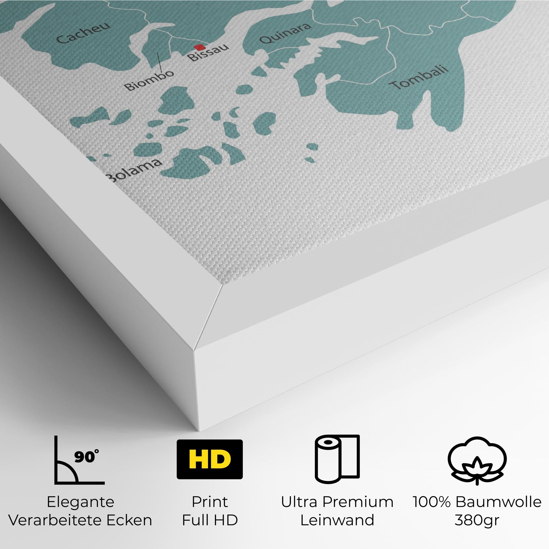 Guinea Bissau Map mockup 4