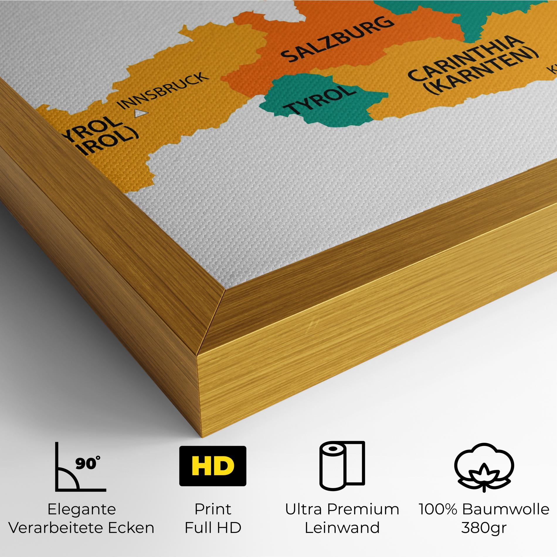Leinwandbild Austria Color Map mockup 4