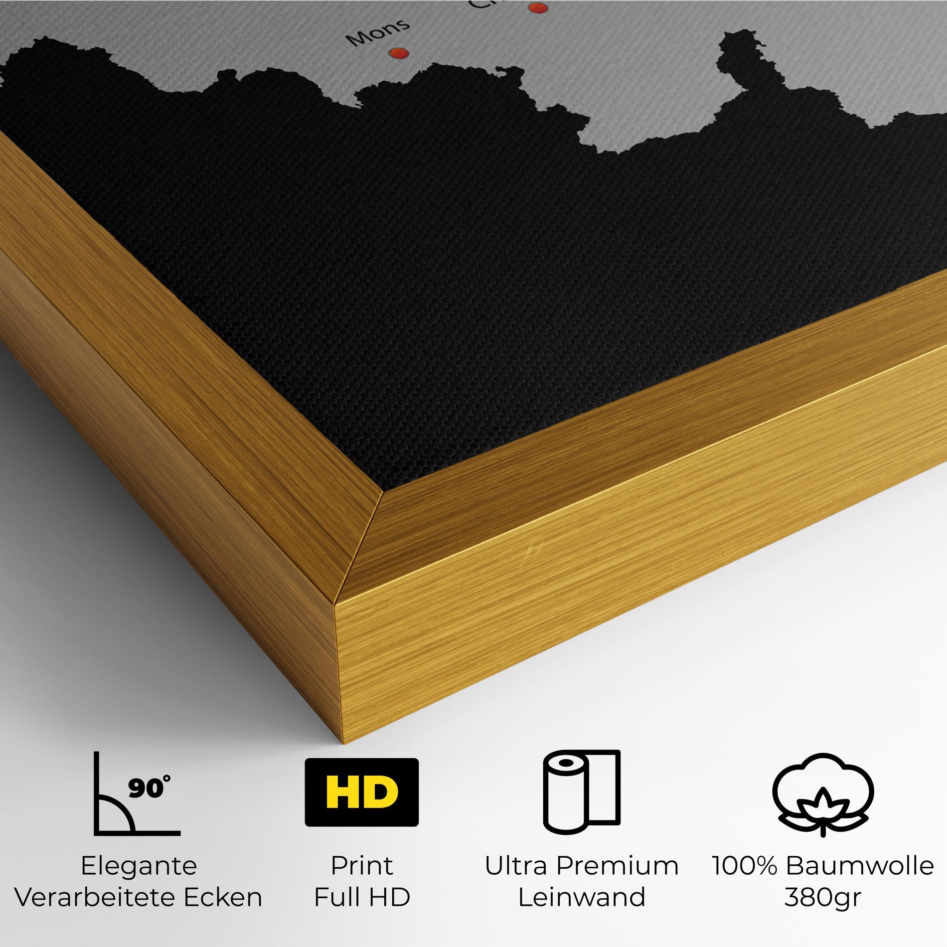Leinwandbild Belgium Map mockup 4