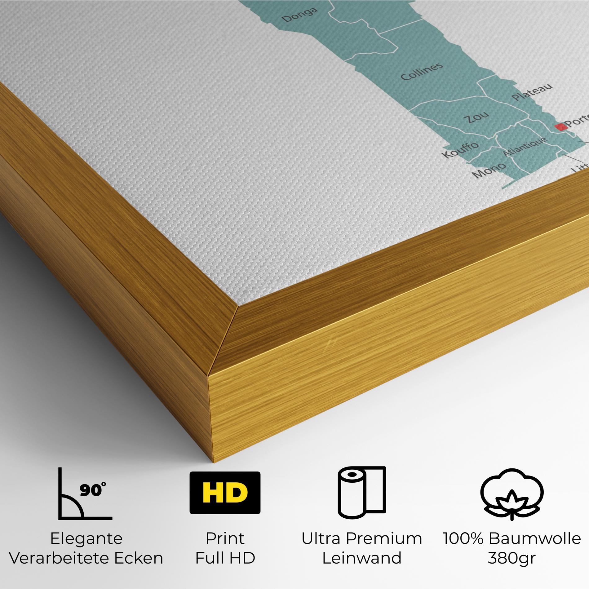 Leinwandbild Benin Map mockup 4