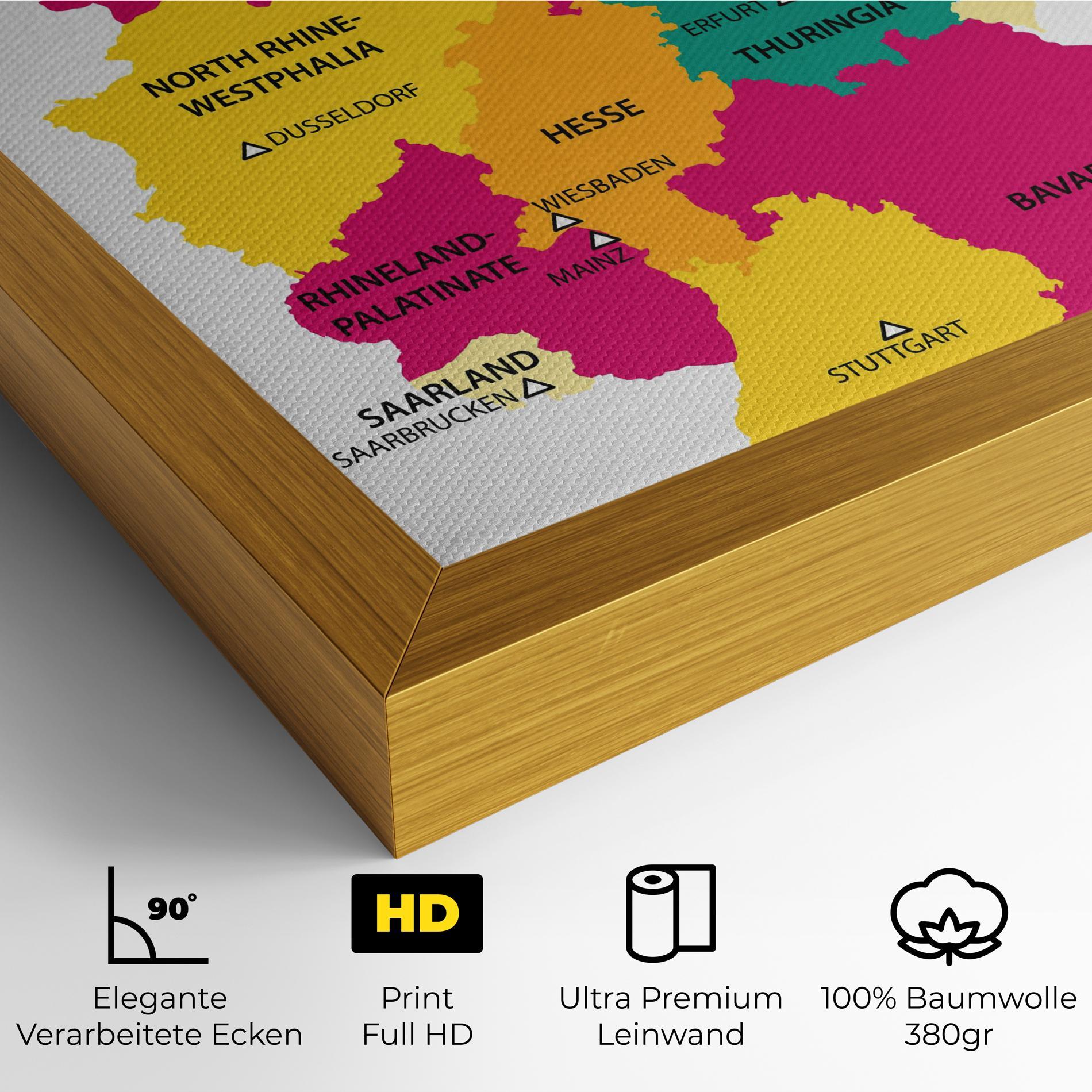Leinwandbild Germany Color Map mockup 4