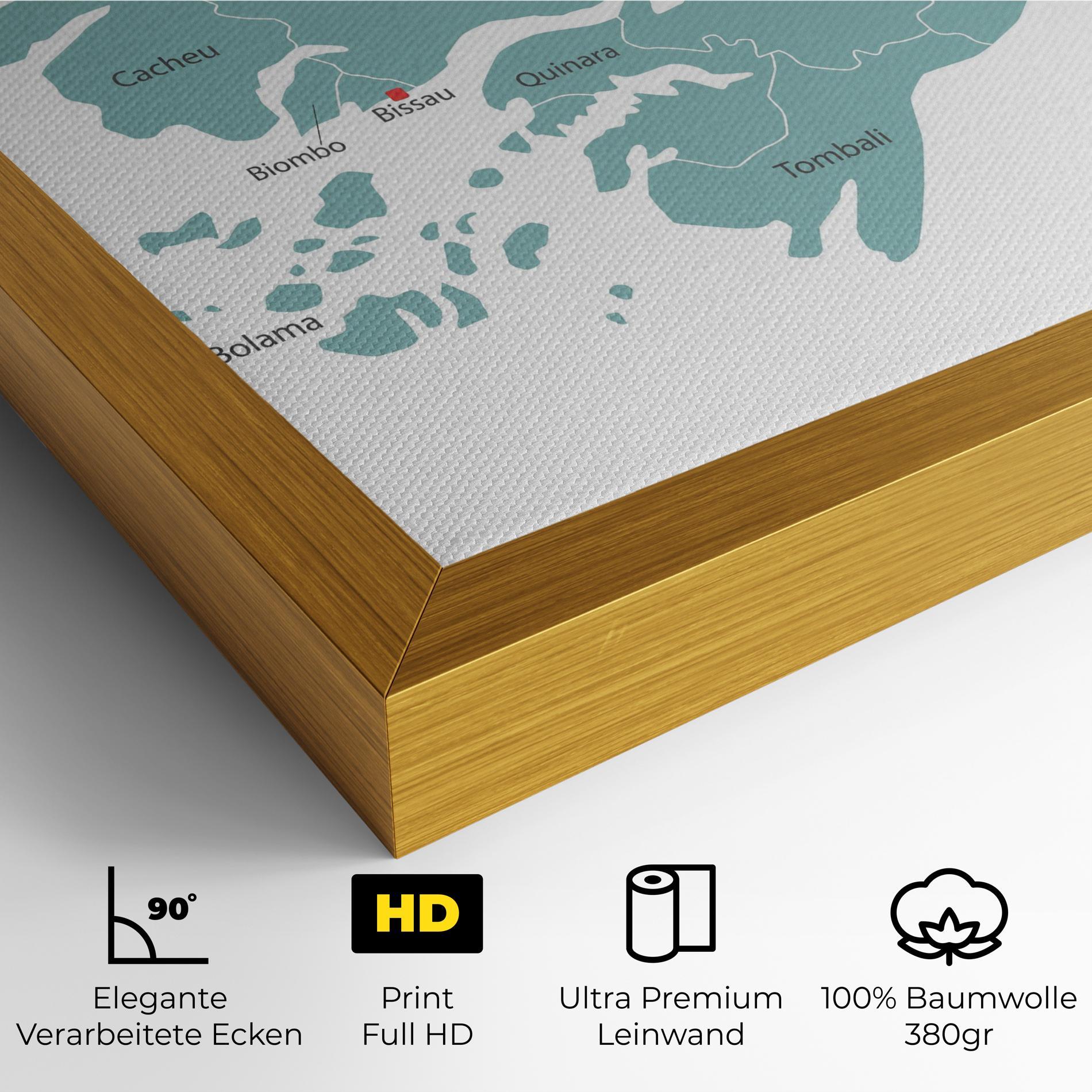 Leinwandbild Guinea Bissau Map mockup 4