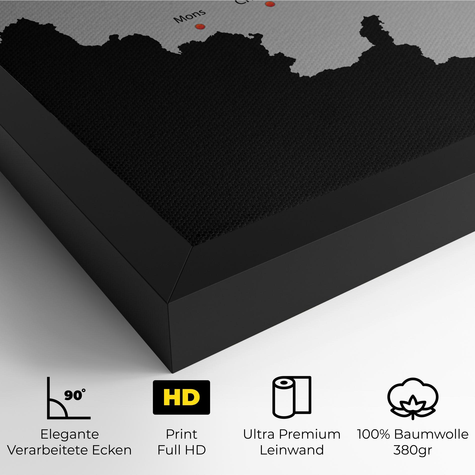 Leinwandbild Belgium Map mockup 4
