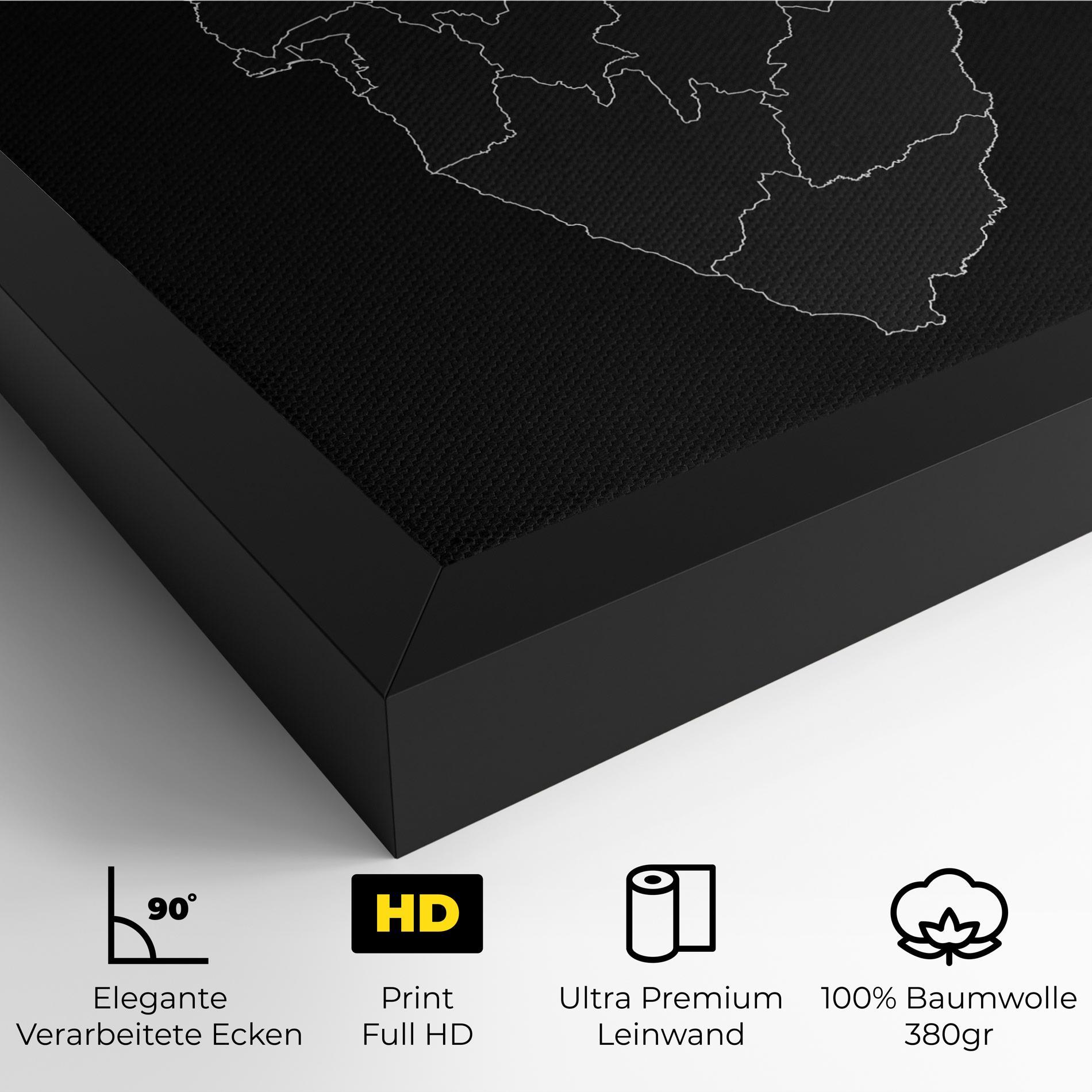 Leinwandbild Burundi Grey Map mockup 4