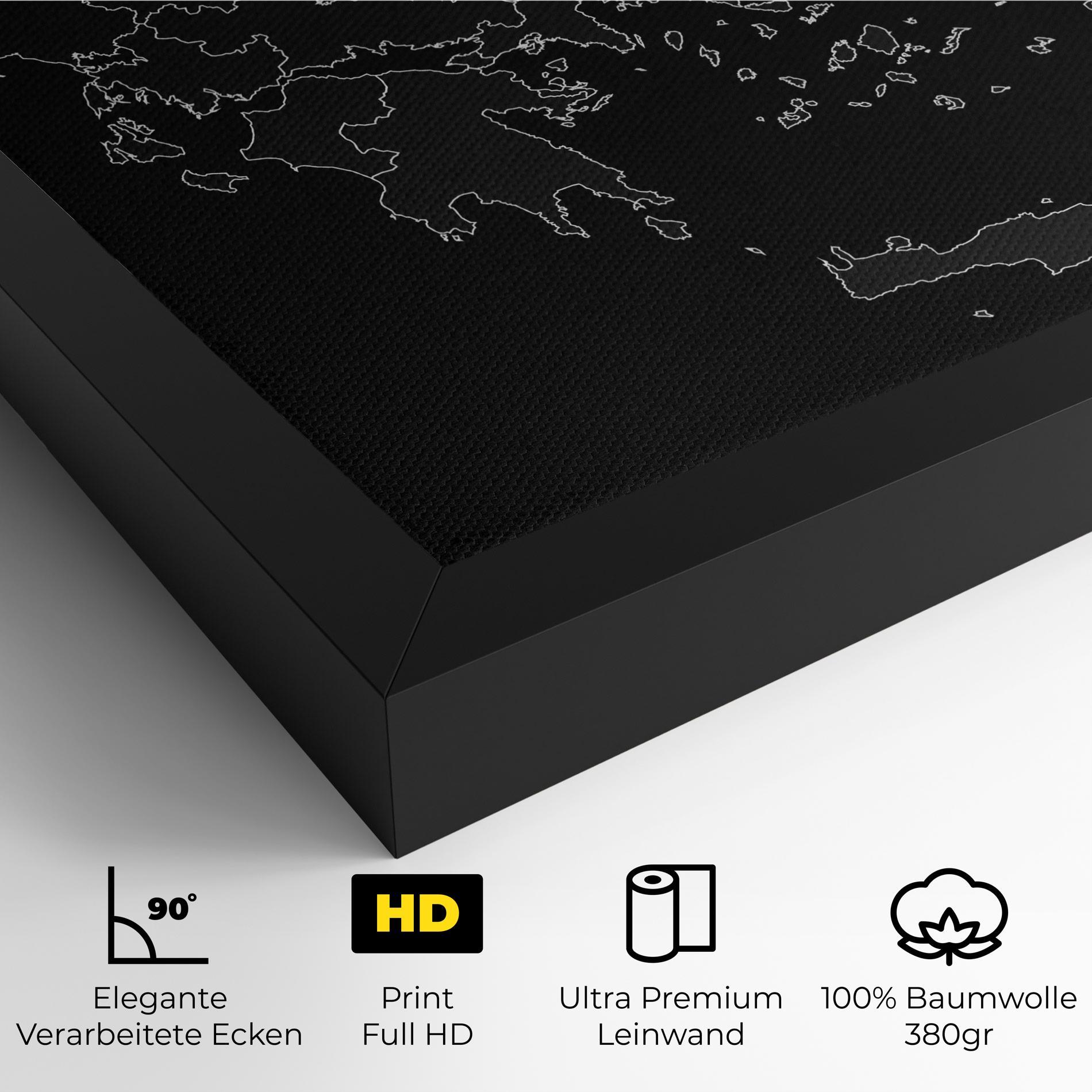 Leinwandbild Greece Grey Map mockup 4