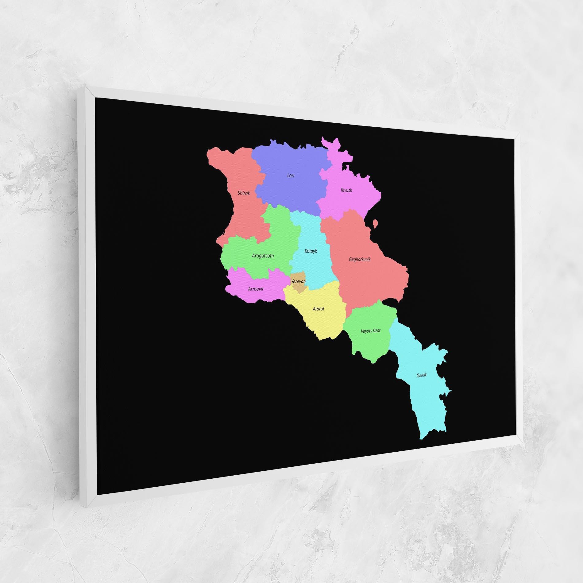 Leinwandbild Armenia Map mockup 1