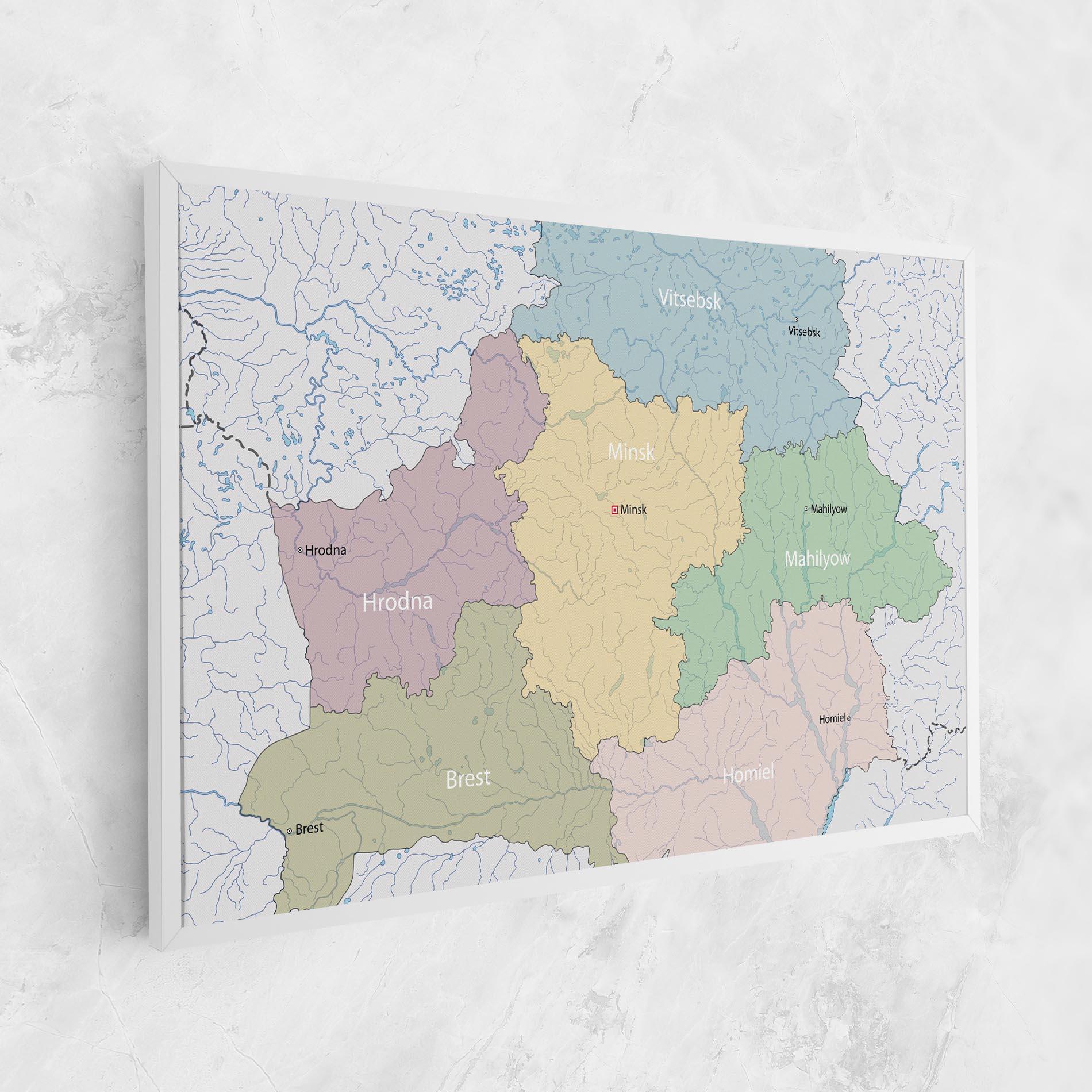 Leinwandbild Belarus Map mockup 1