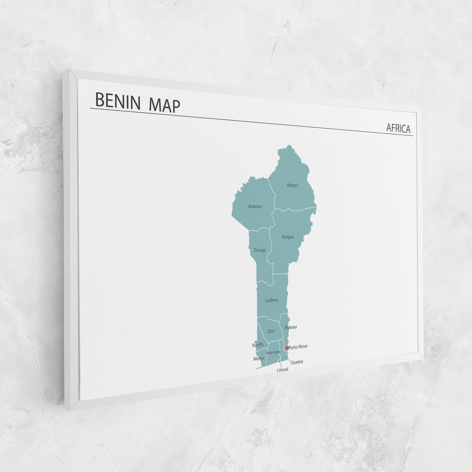 Leinwandbild Benin Map mockup 1