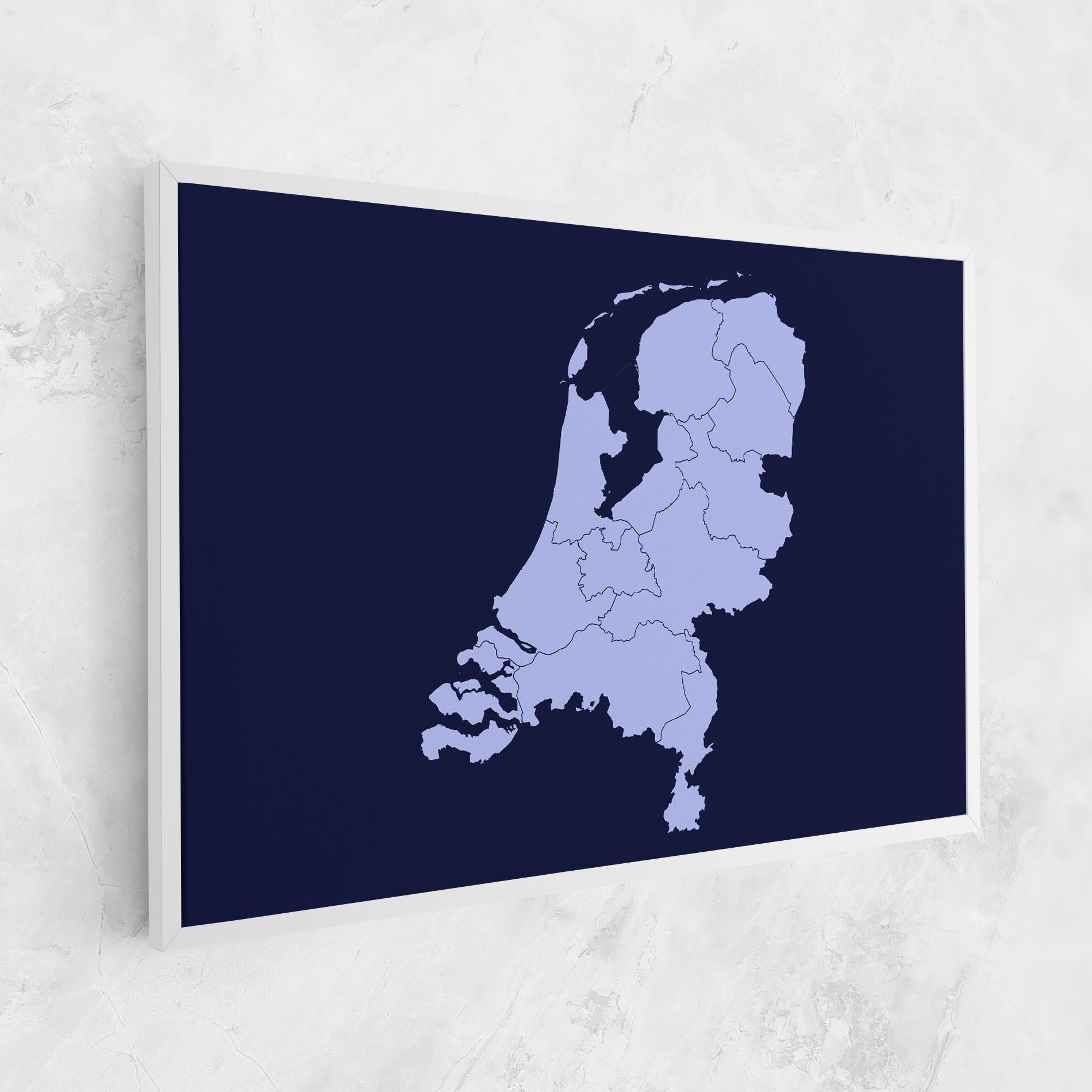Leinwandbild Netherlands Map mockup 1