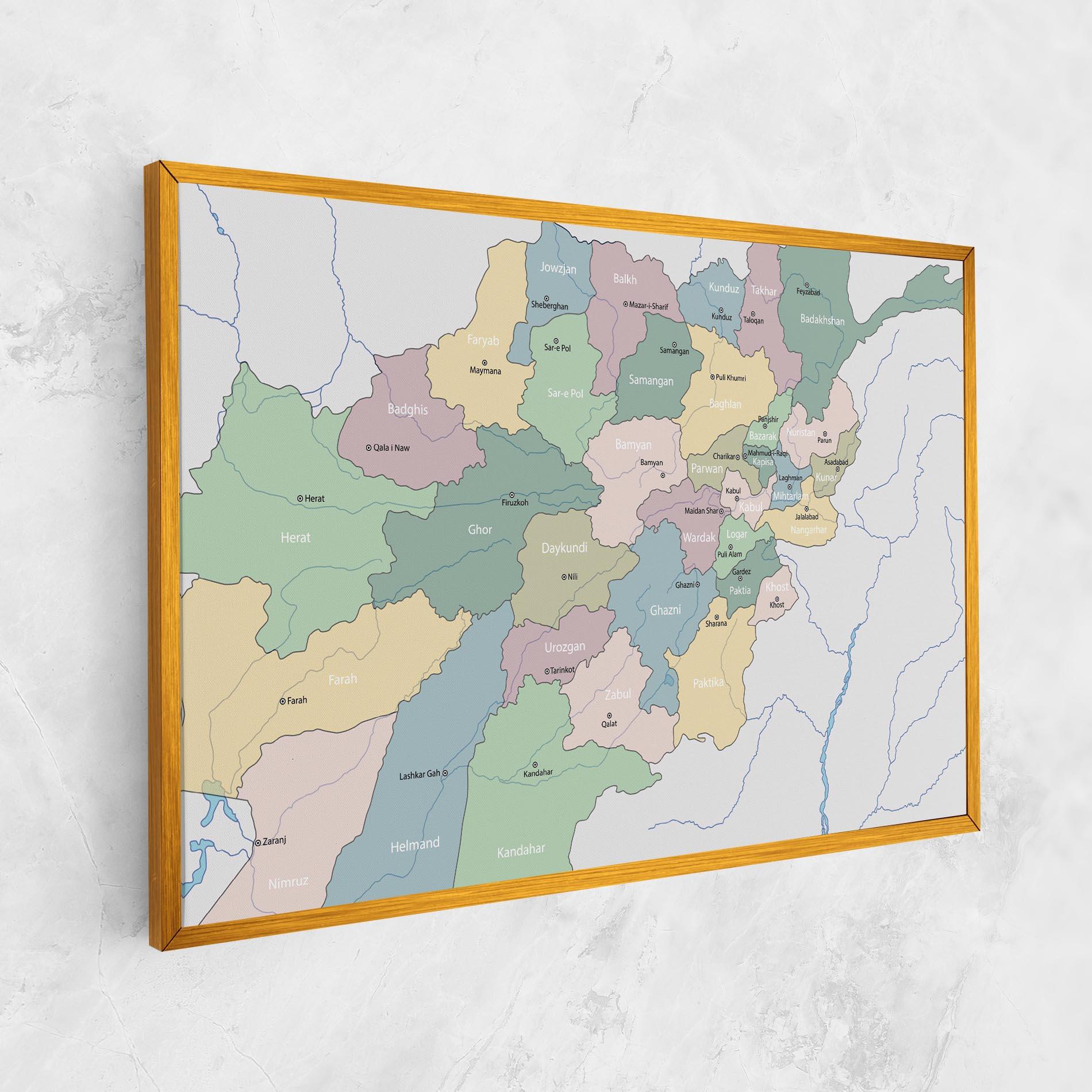 Leinwandbild Afghanistan Map mockup 1