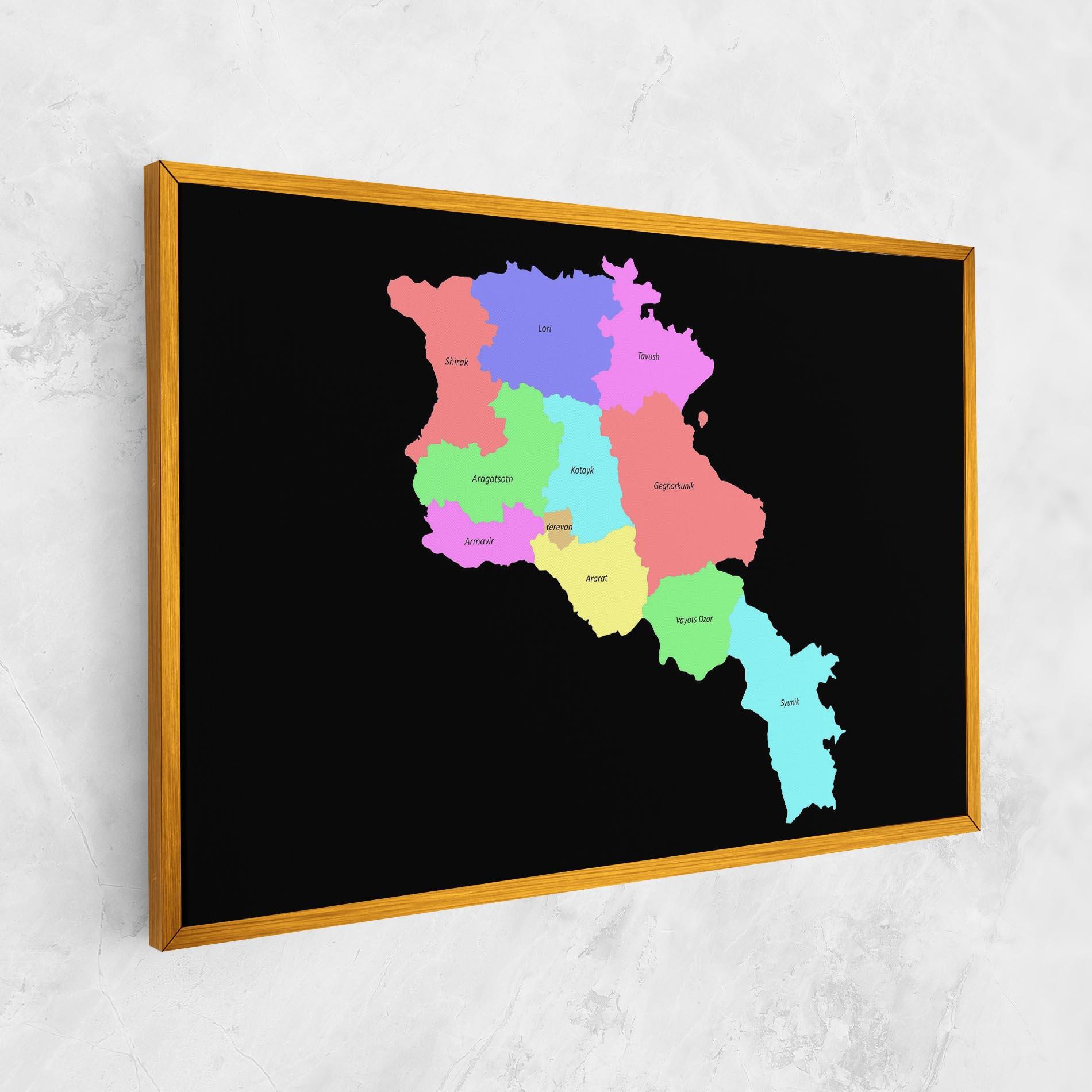 Leinwandbild Armenia Map mockup 1
