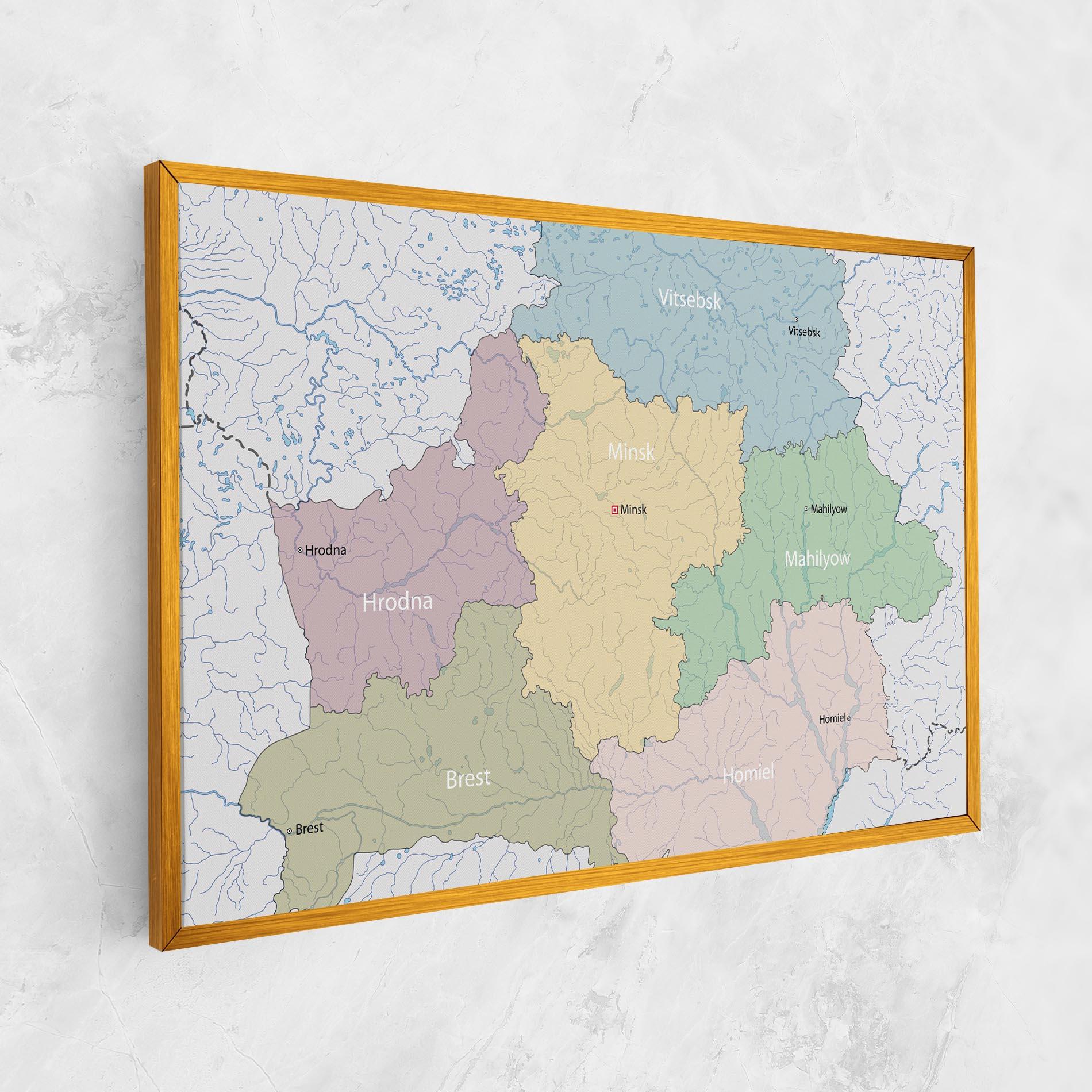 Leinwandbild Belarus Map mockup 1