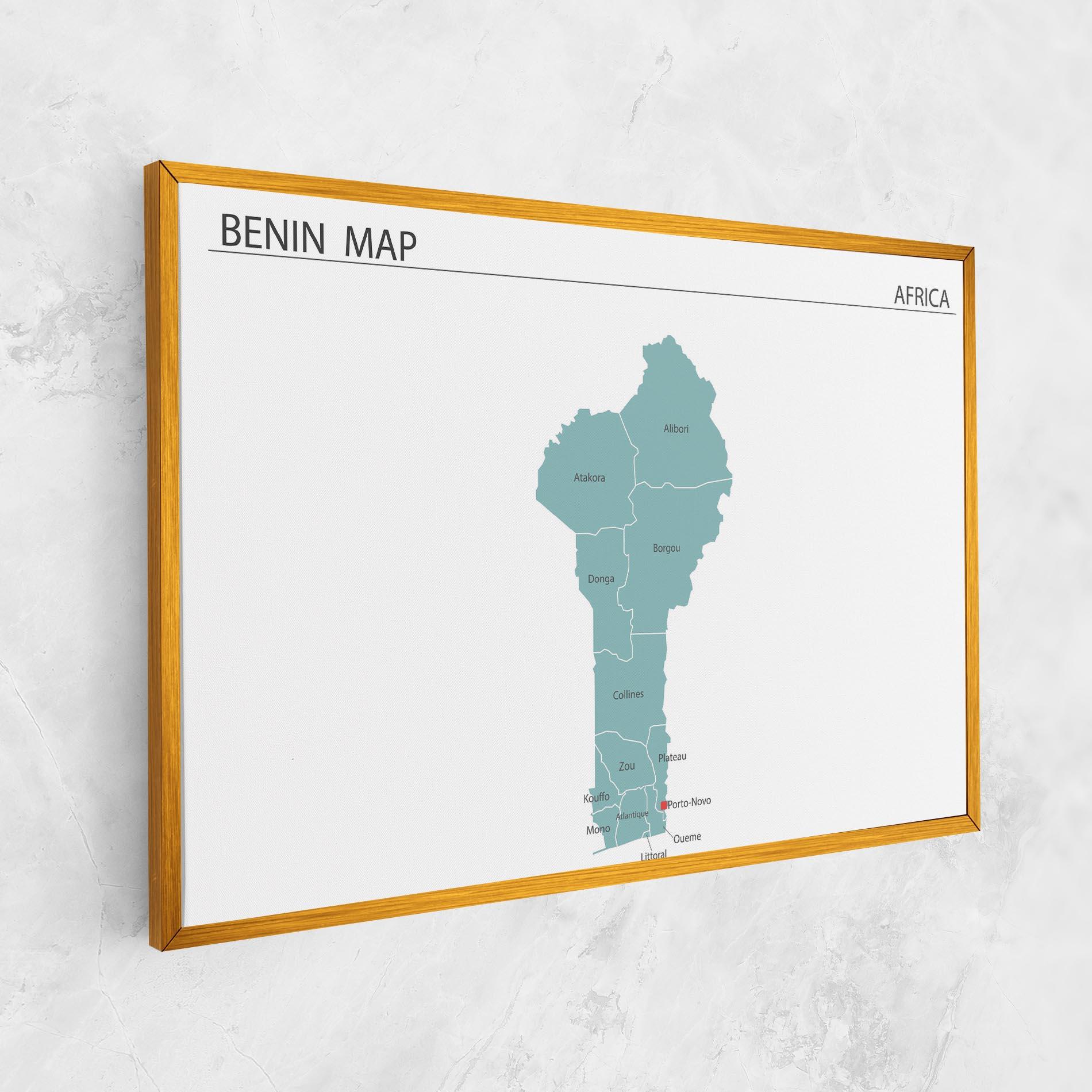Leinwandbild Benin Map mockup 1