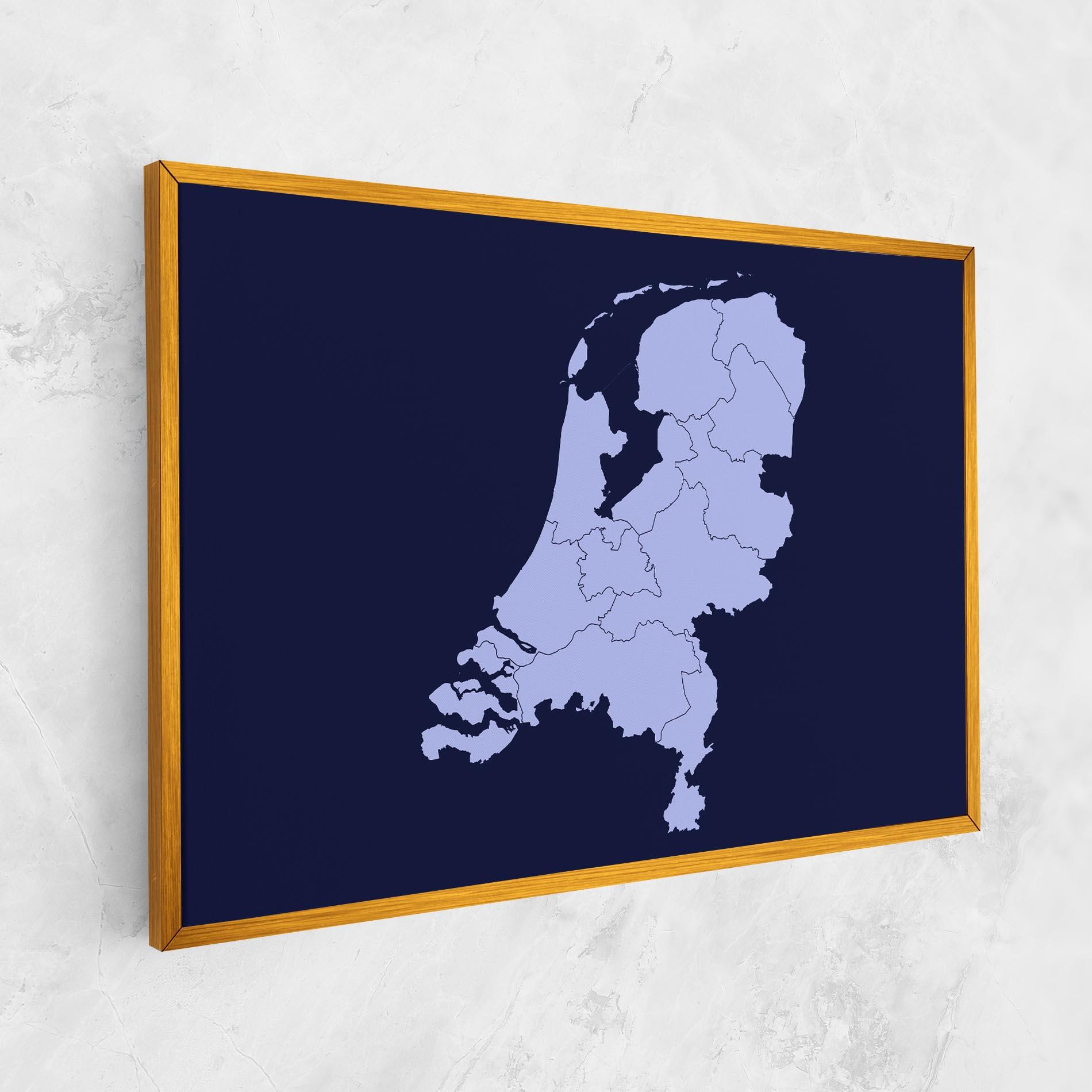 Leinwandbild Netherlands Map mockup 1