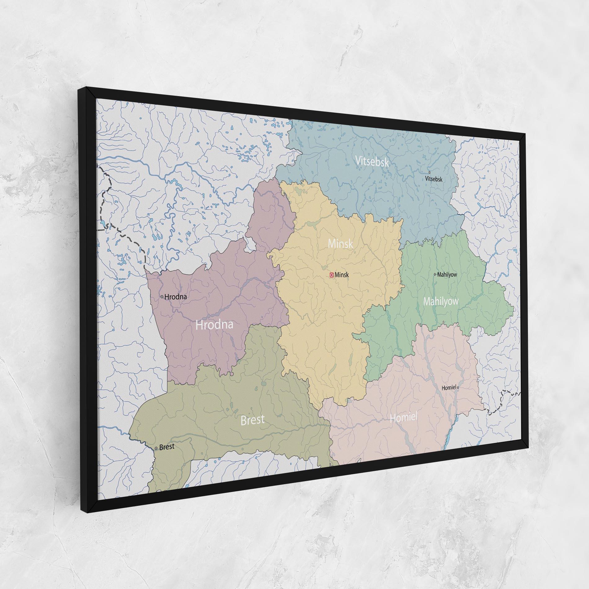 Leinwandbild Belarus Map mockup 1