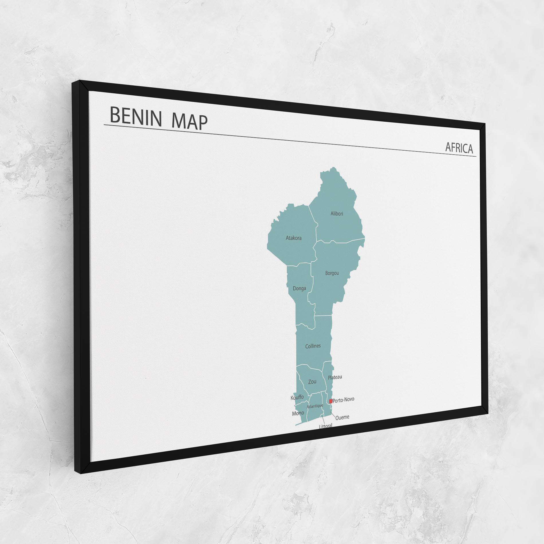 Leinwandbild Benin Map mockup 1
