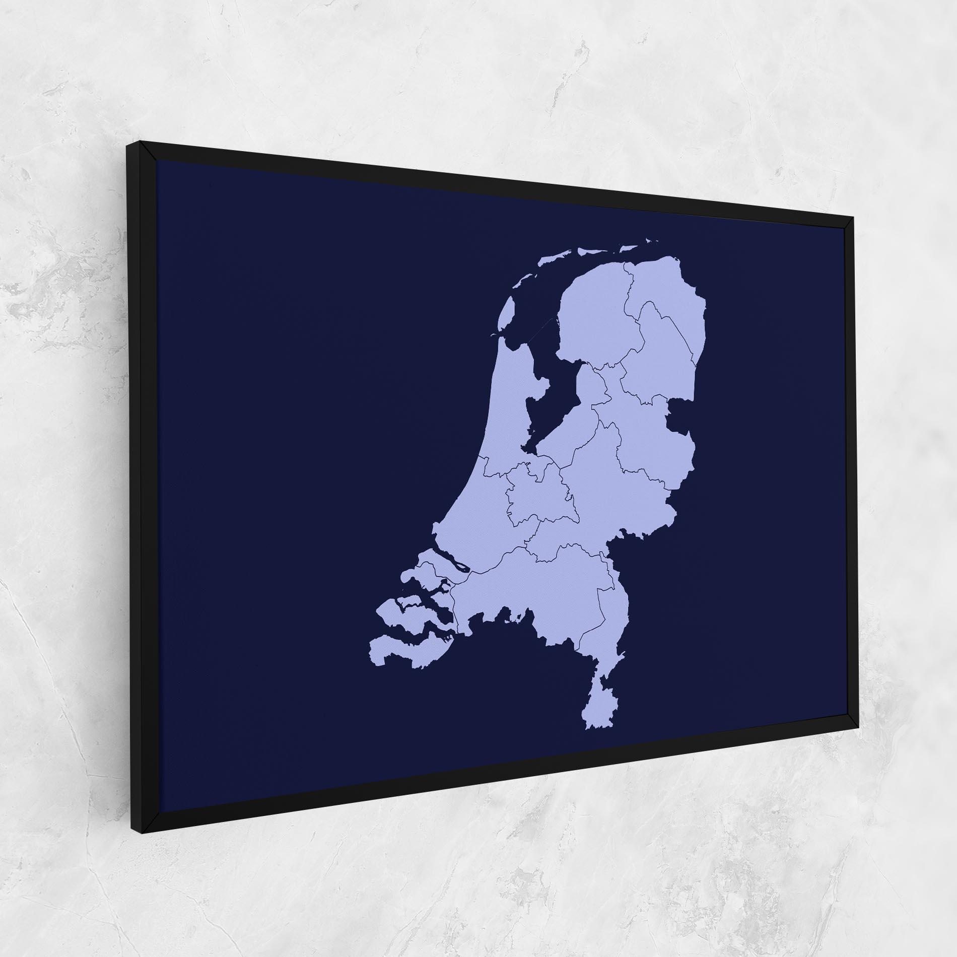 Leinwandbild Netherlands Map mockup 1