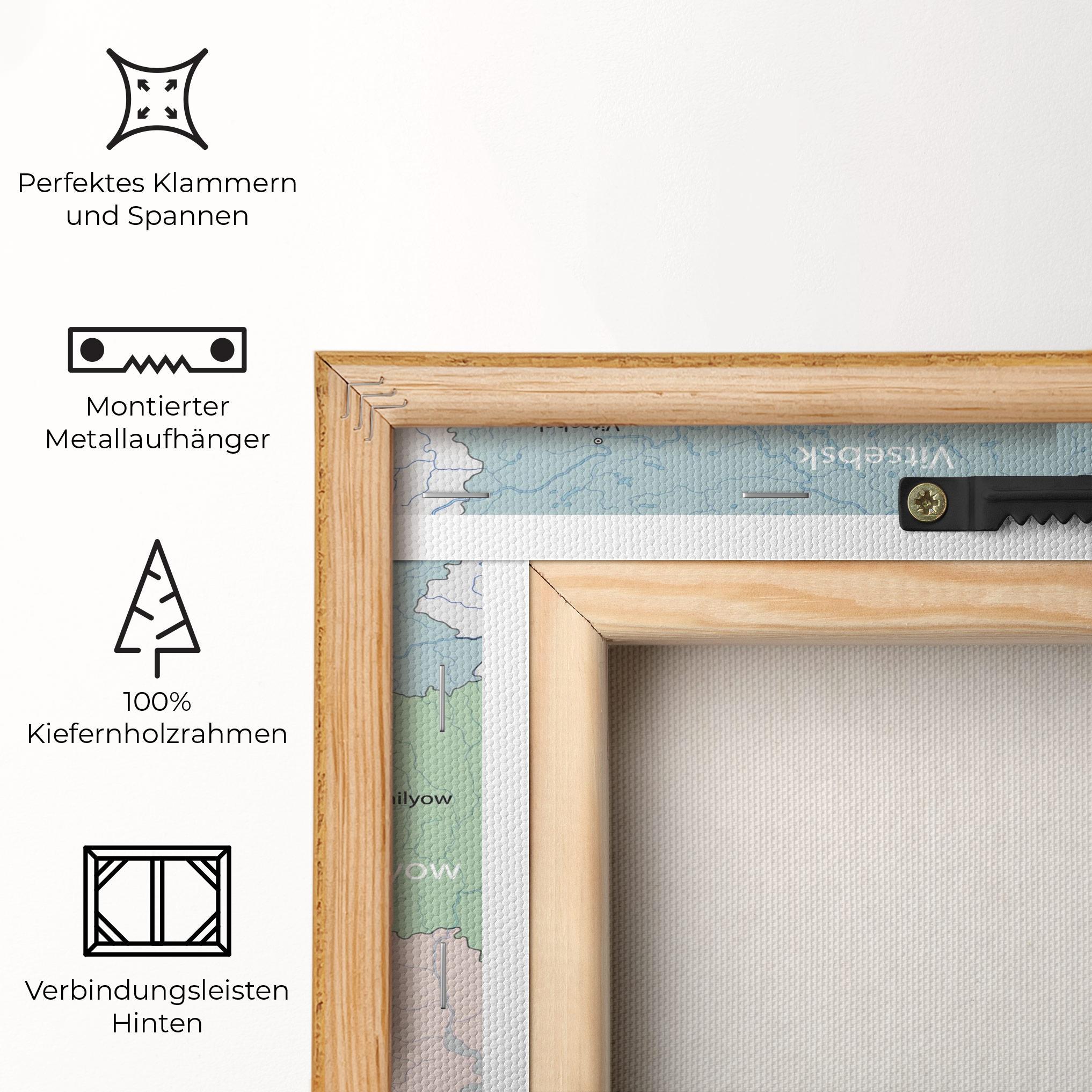 Leinwandbild Belarus Map mockup 5