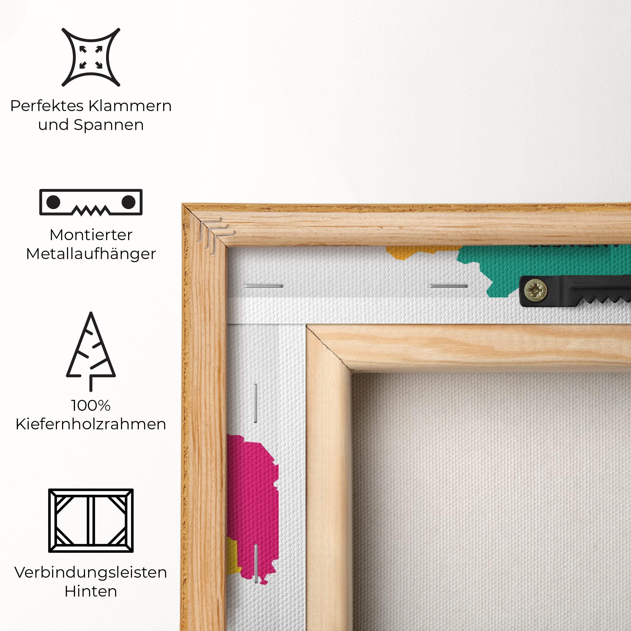 Leinwandbild Belgium Color Map mockup 5