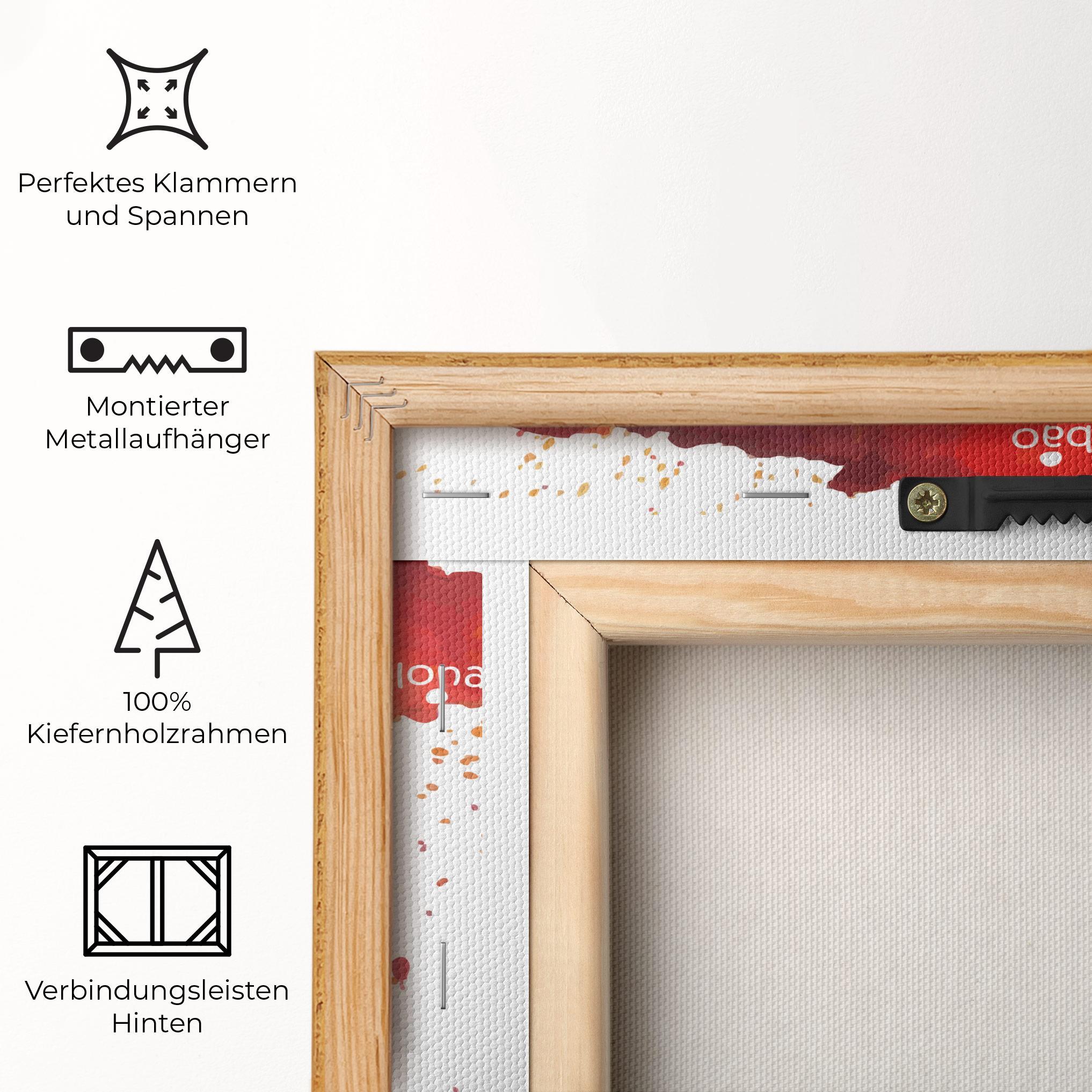 Leinwandbild Spain Map mockup 5