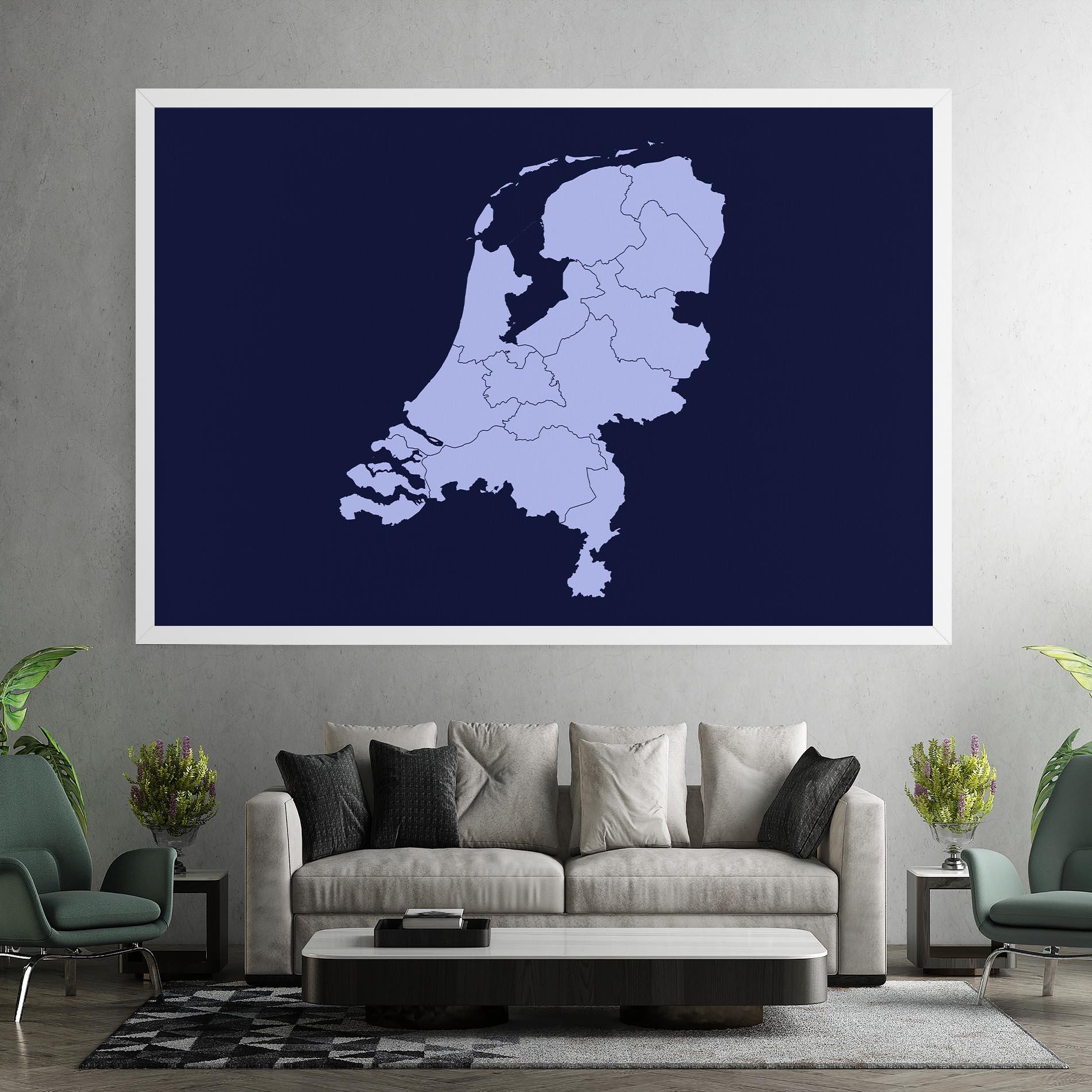 Leinwandbild Netherlands Map mockup 7