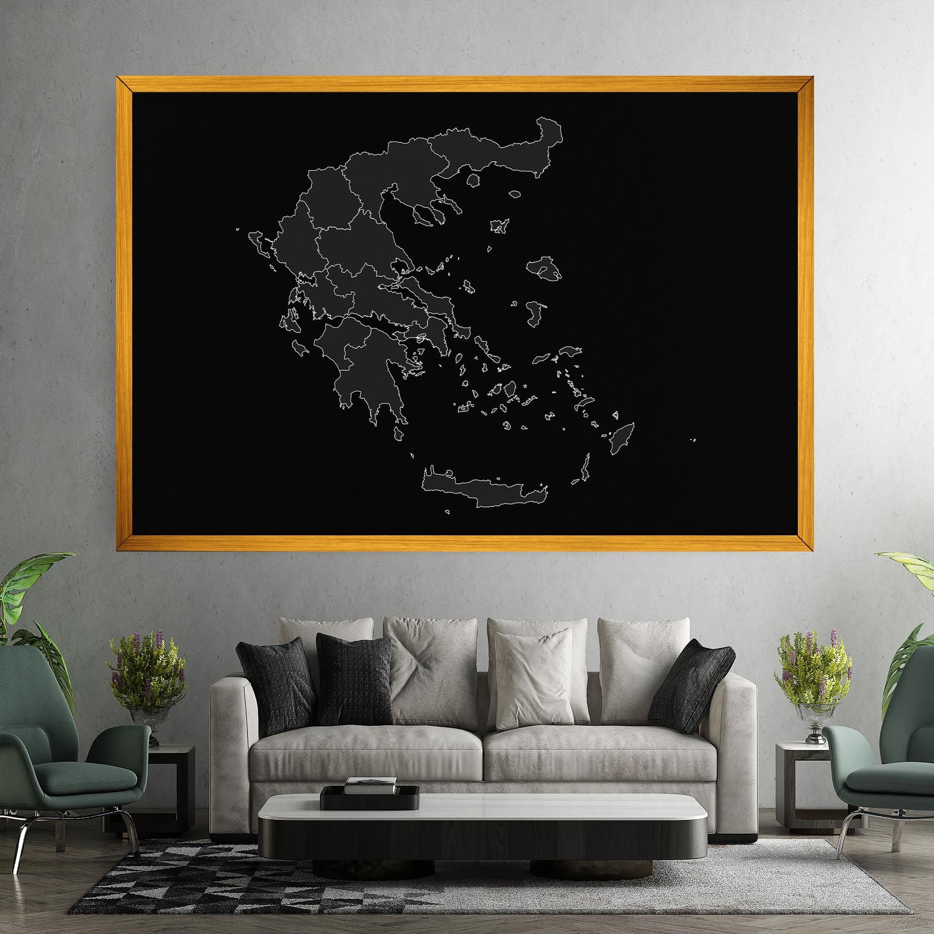 Greece Grey Map mockup 7
