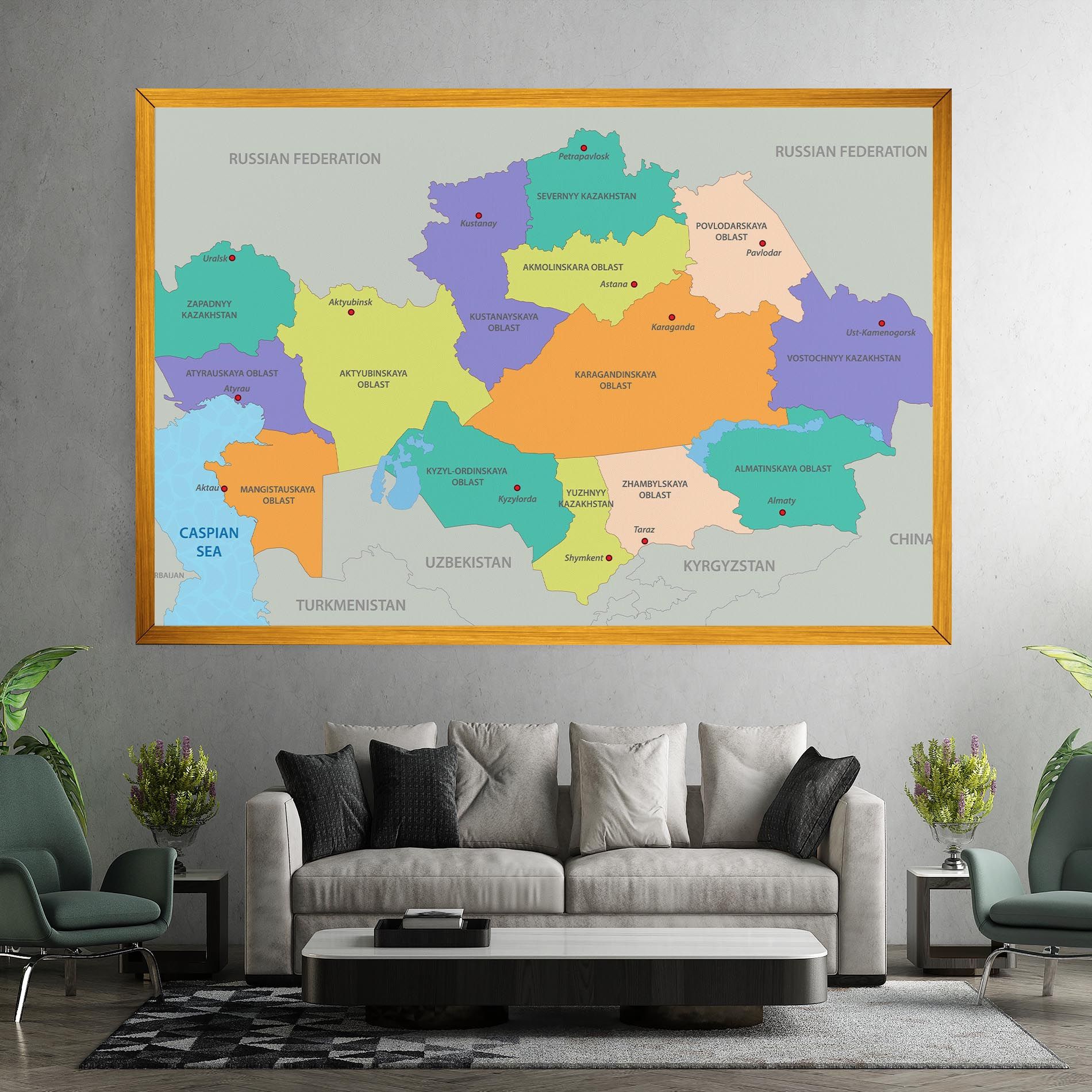 Kazakhstan Color Map mockup 7