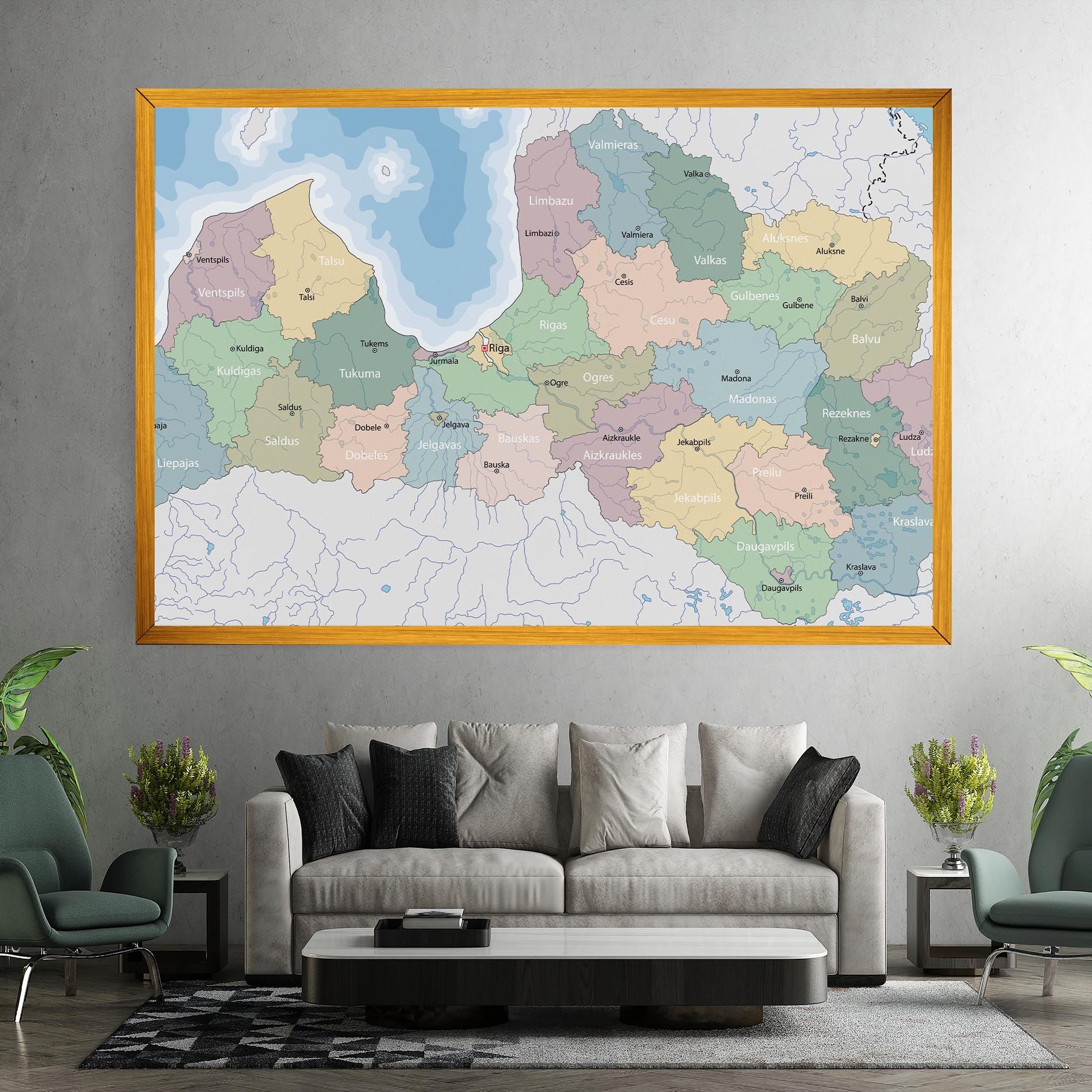 Latvia Color Map mockup 7