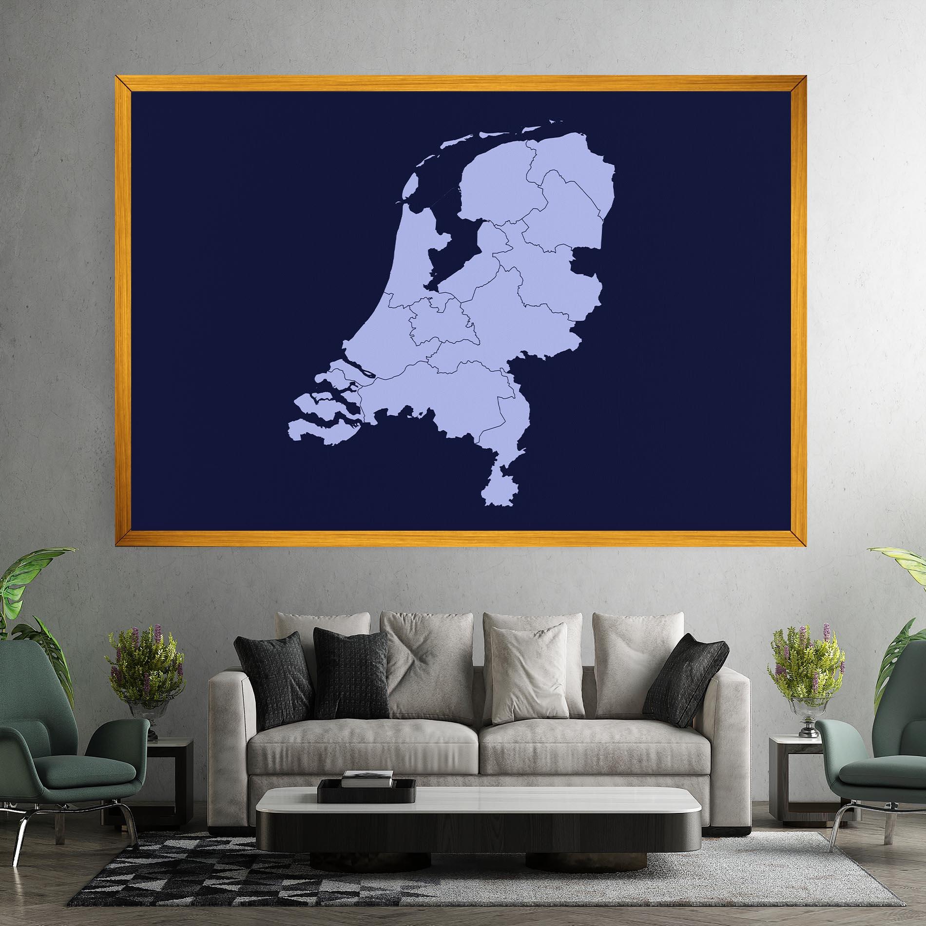 Leinwandbild Netherlands Map mockup 7